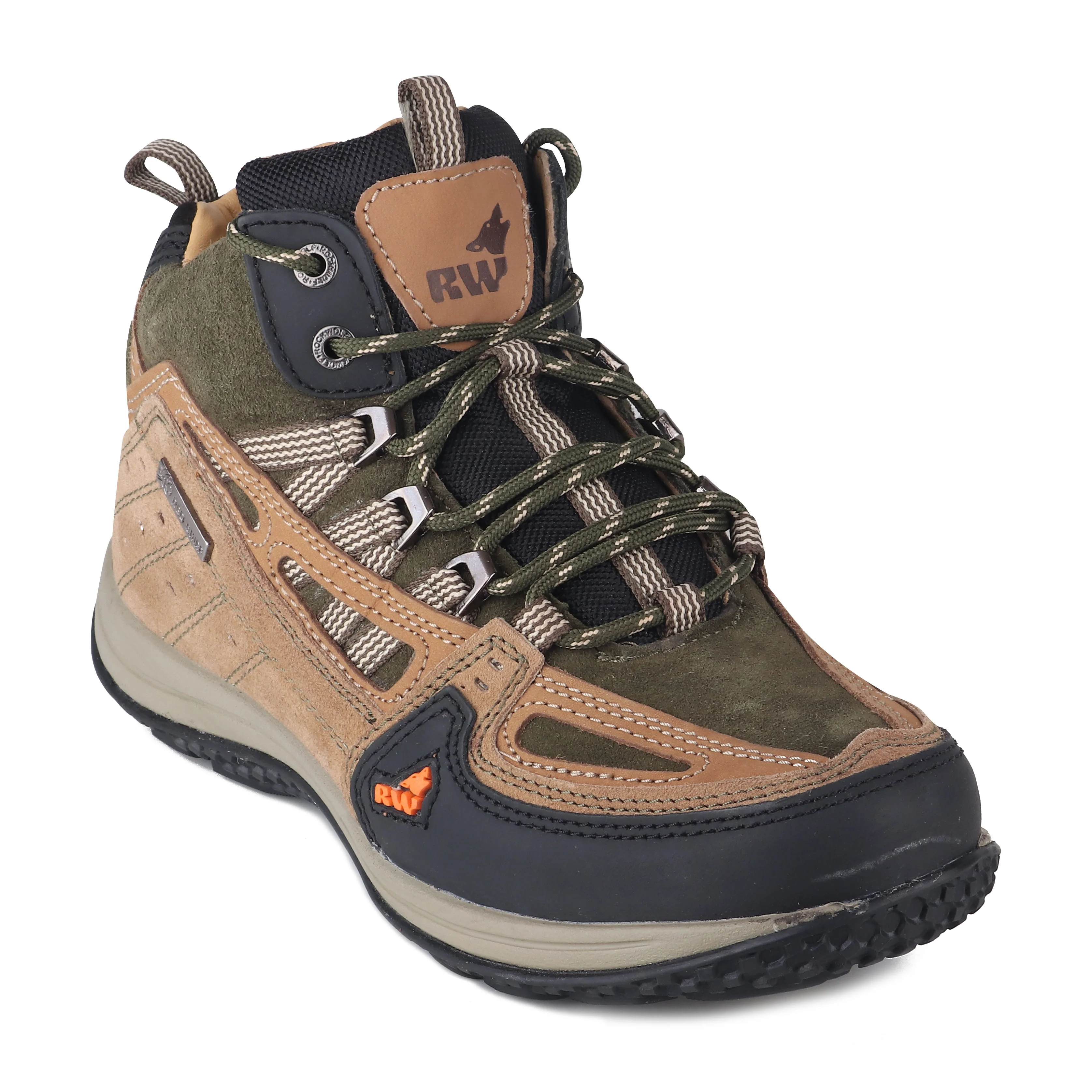 Red Chief Genuine Leather High Ankle Lace Up Olive Casual Boot Shoes For Men |RC4444 124 - Image 3