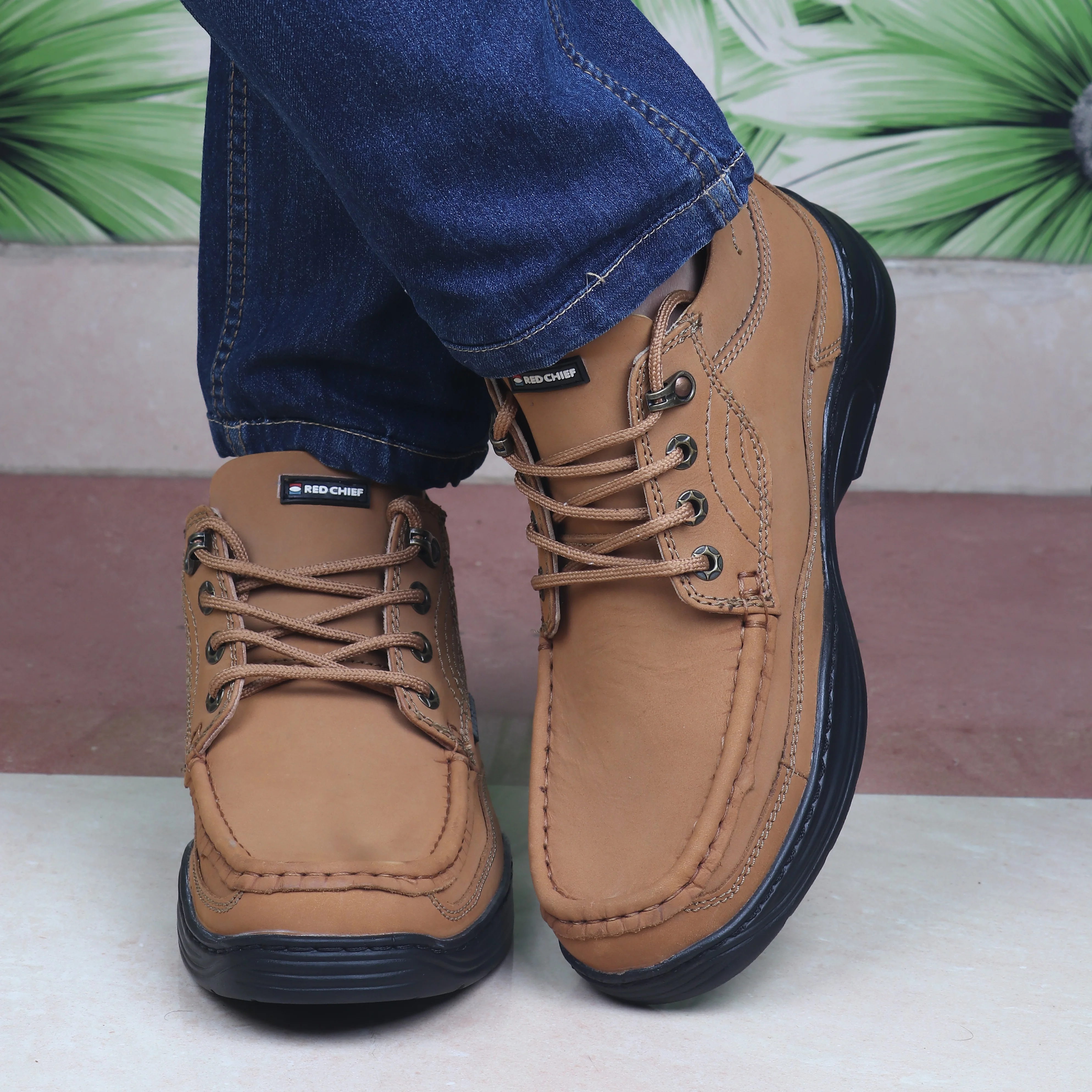 Red Chief Genuine Leather Low Ankle Lace Up Casual Fit Shoes For Men |RC1211 022 - Image 2