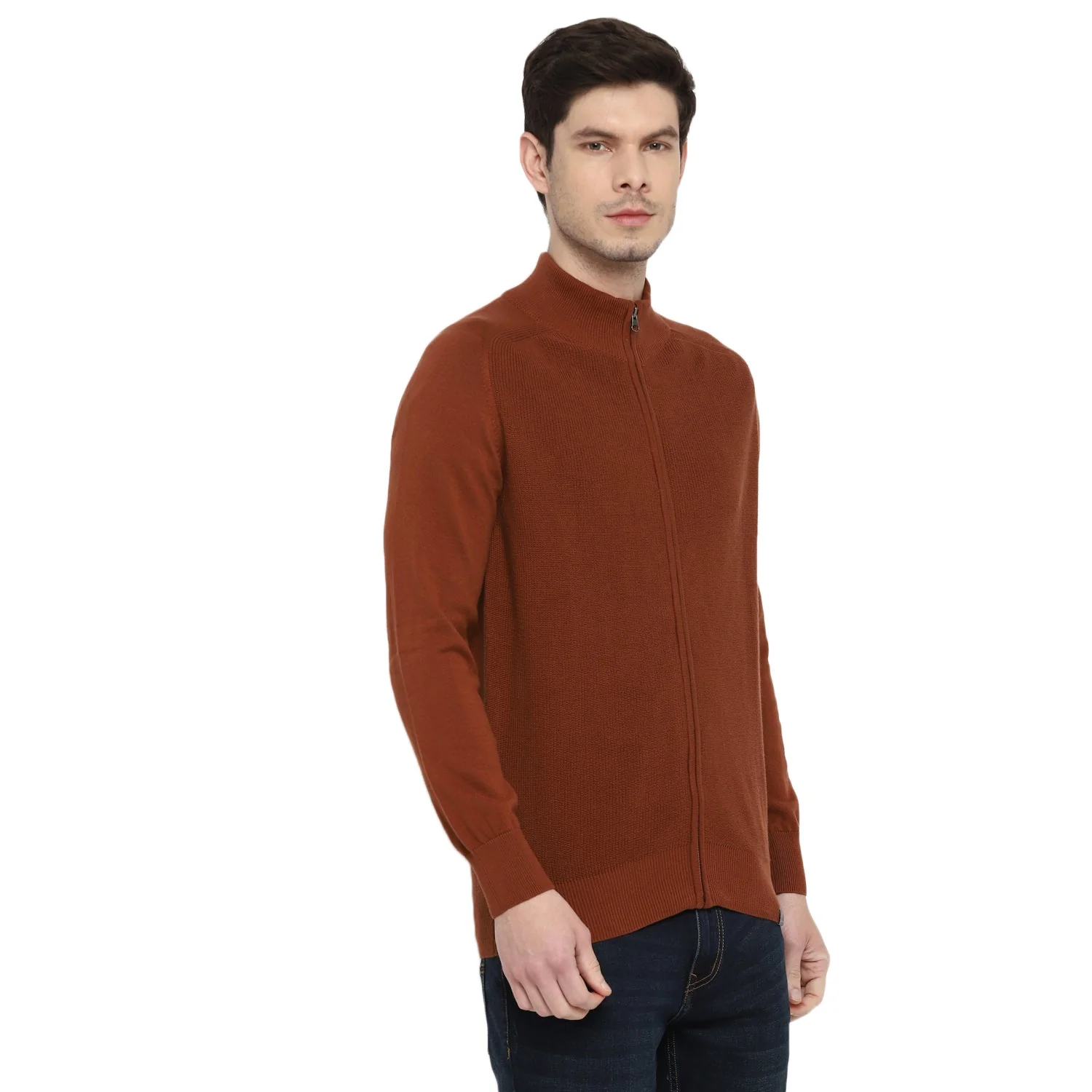 Red Chief Brown Solid Sweater for Men 8410204 003 - Image 6