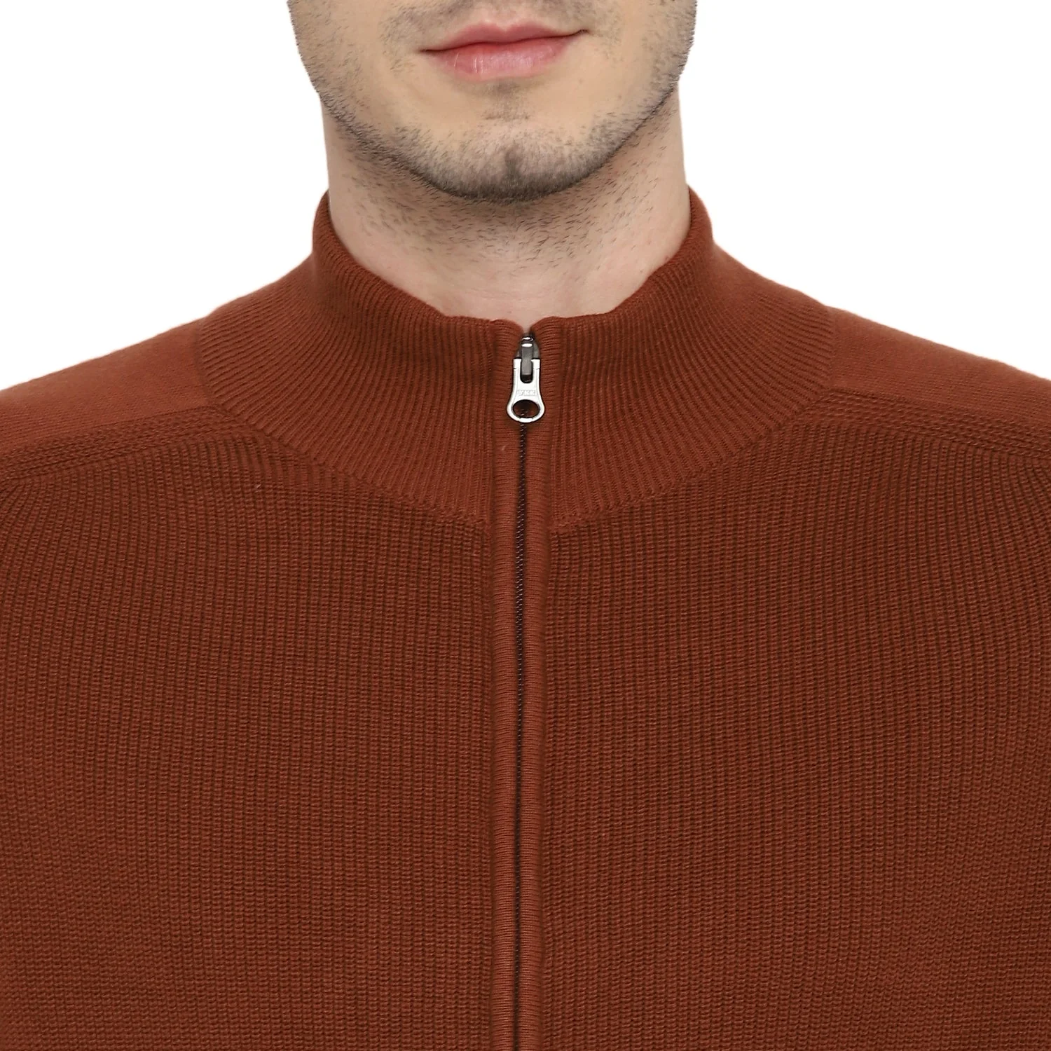 Red Chief Brown Solid Sweater for Men 8410204 003 - Image 7