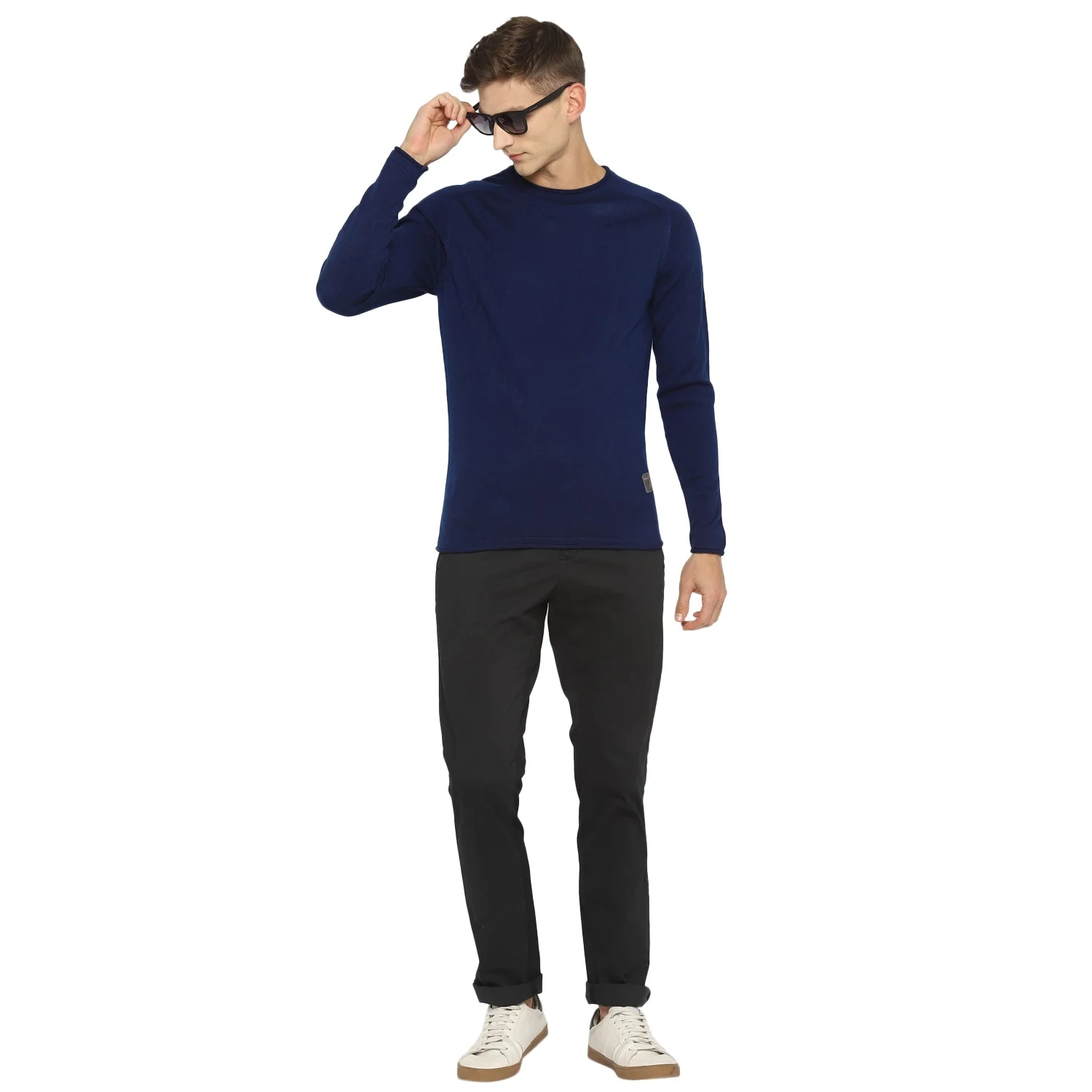 Red Chief Royal Blue Solid Sweater for Men O8410001 G0055 - Image 3