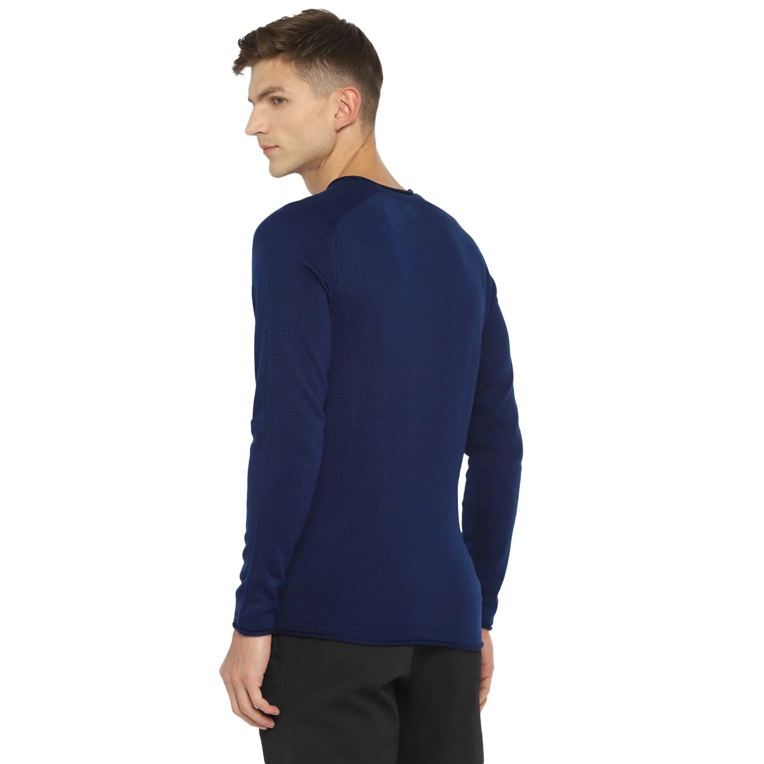 Red Chief Royal Blue Solid Sweater for Men O8410001 G0055 - Image 4