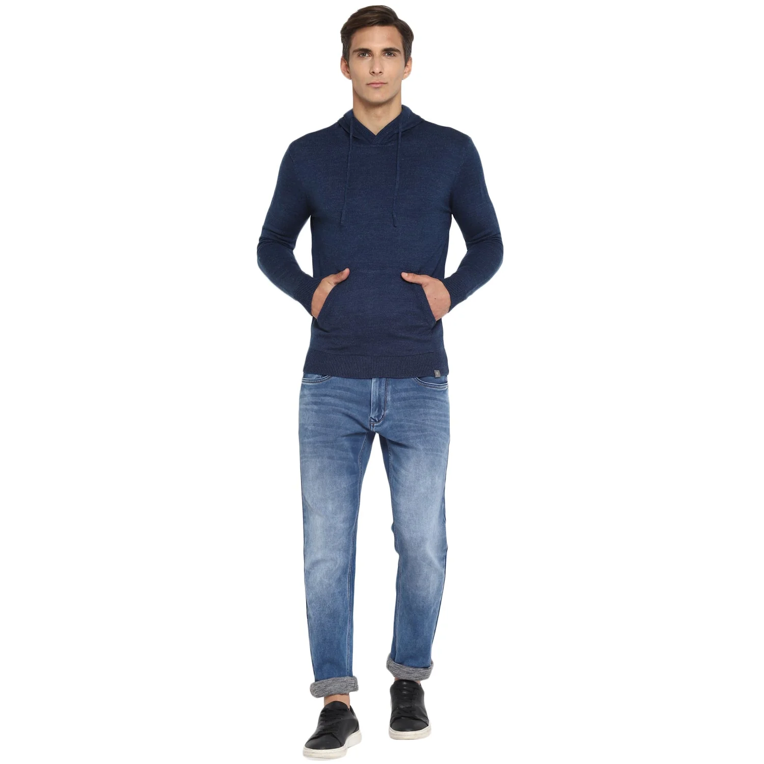 Red Chief Navy Solid Sweater for Men O8410002 156 - Image 3