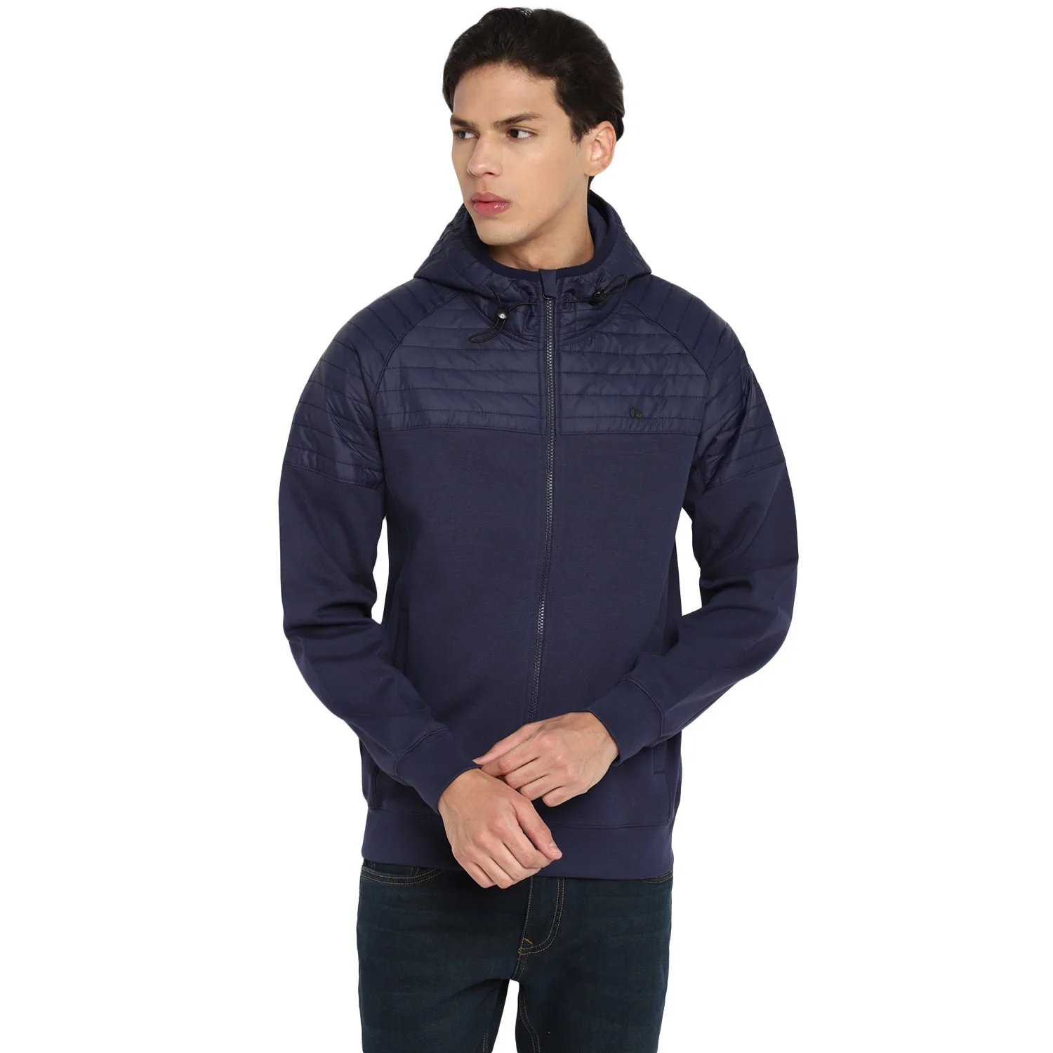 Red Chief Navy Solid Sweatshirt for Men 8310171 156