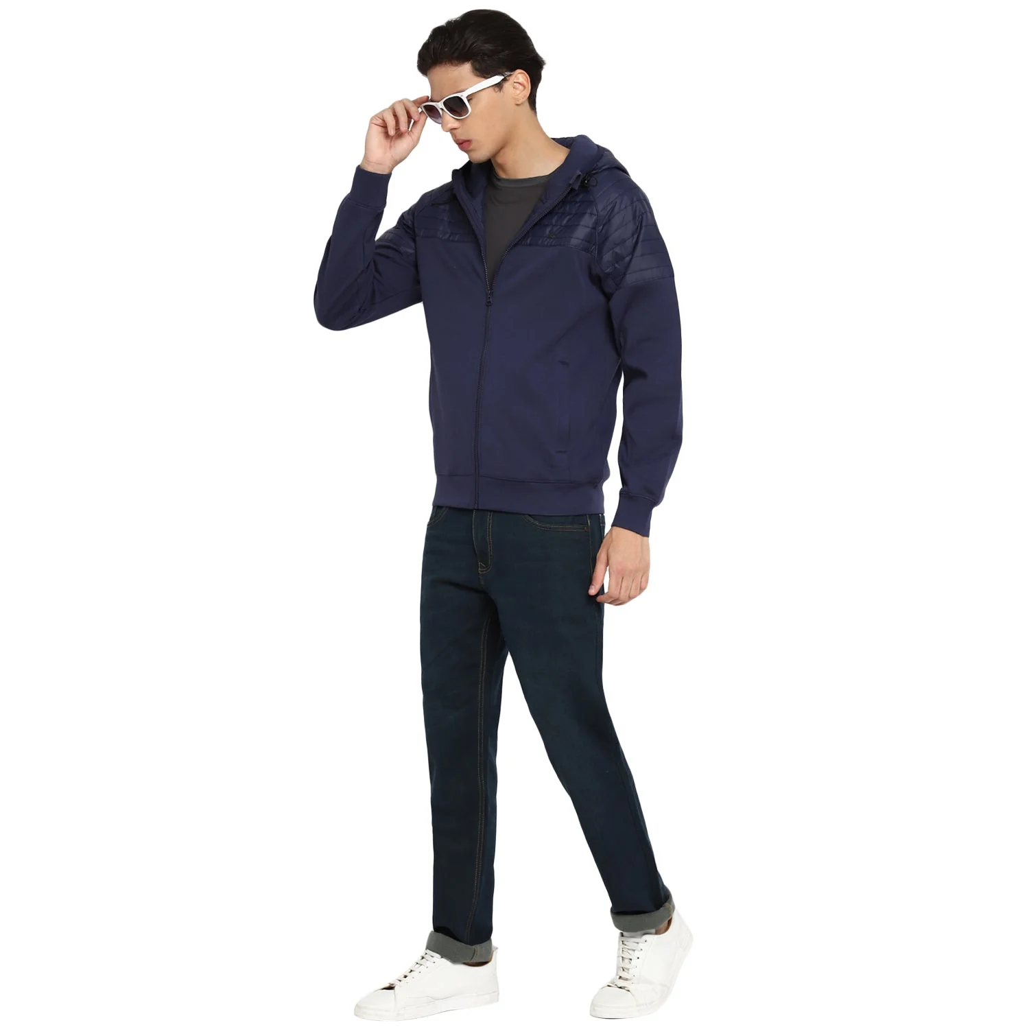 Red Chief Navy Solid Sweatshirt for Men 8310171 156 - Image 2