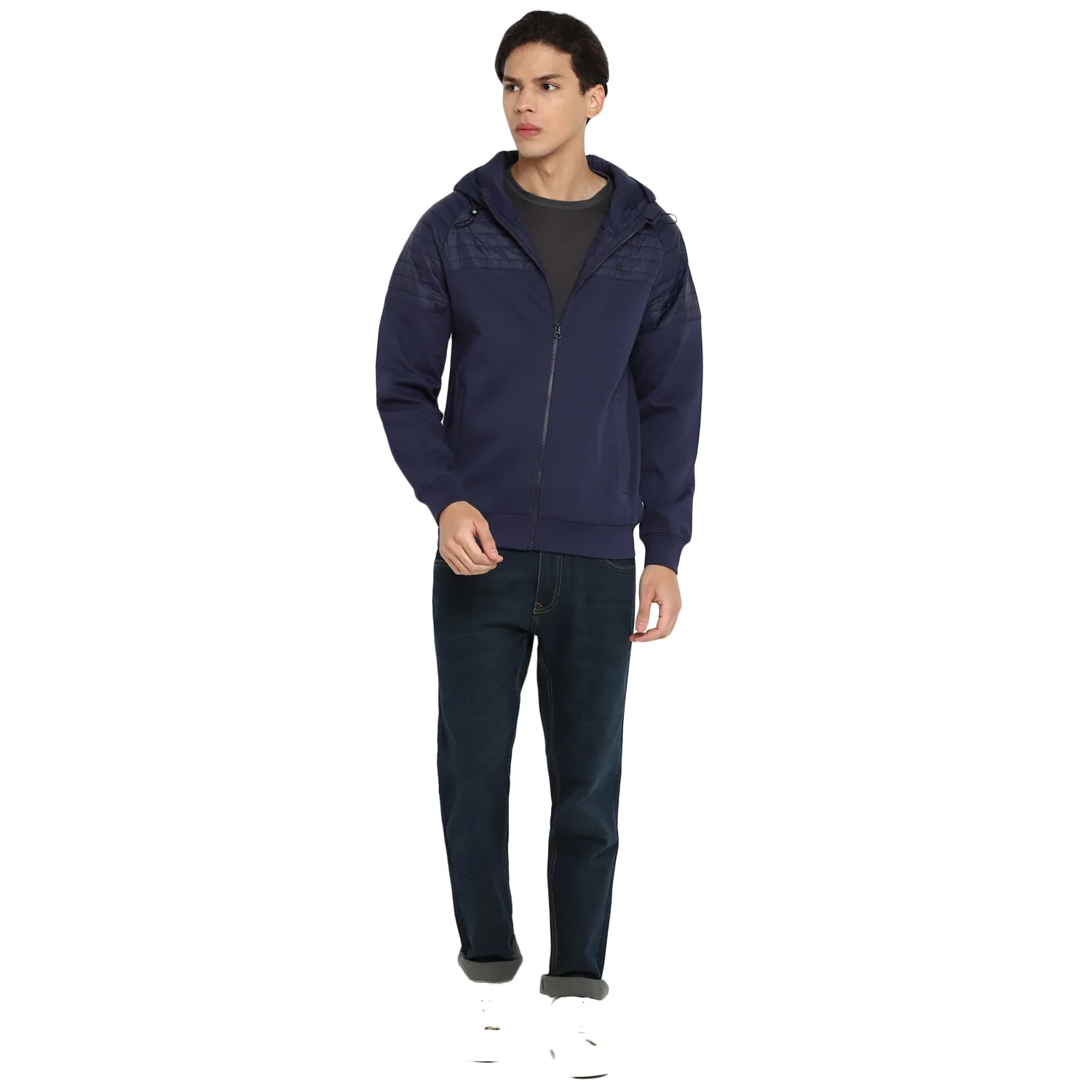 Red Chief Navy Solid Sweatshirt for Men 8310171 156 - Image 3