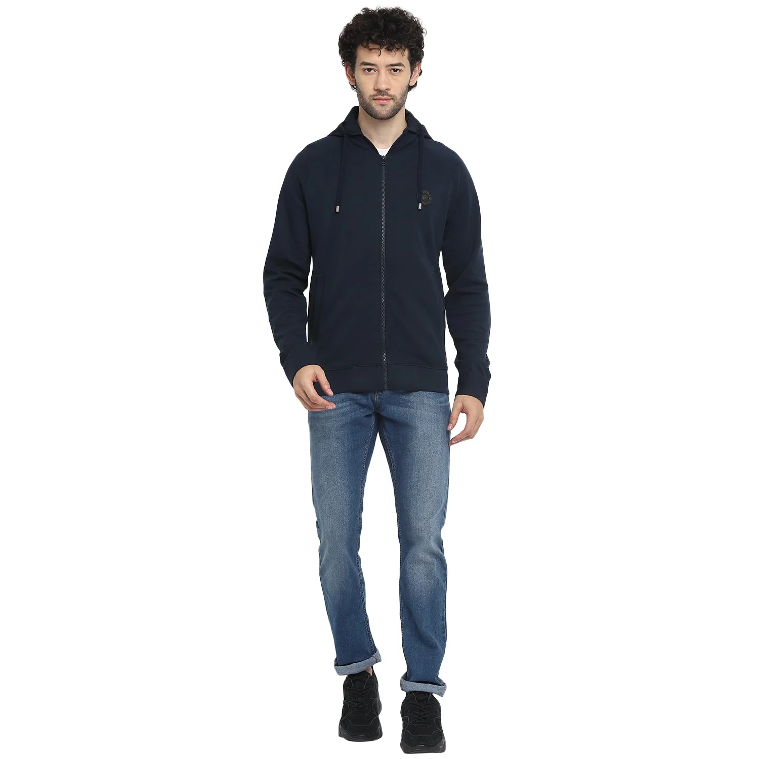 Red Chief Navy Solid Sweatshirt for Men 8310182 156 - Image 3