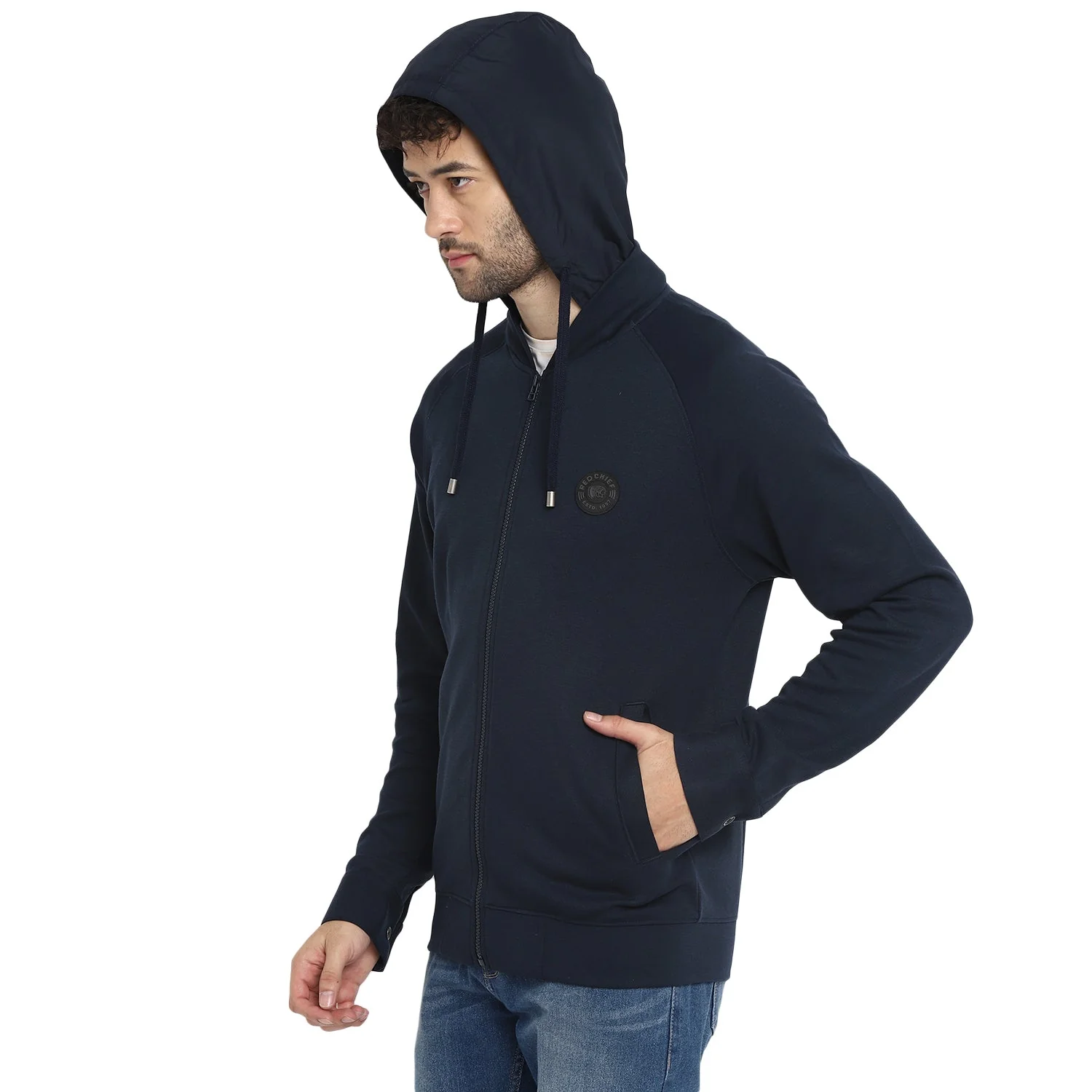 Red Chief Navy Solid Sweatshirt for Men 8310182 156 - Image 5