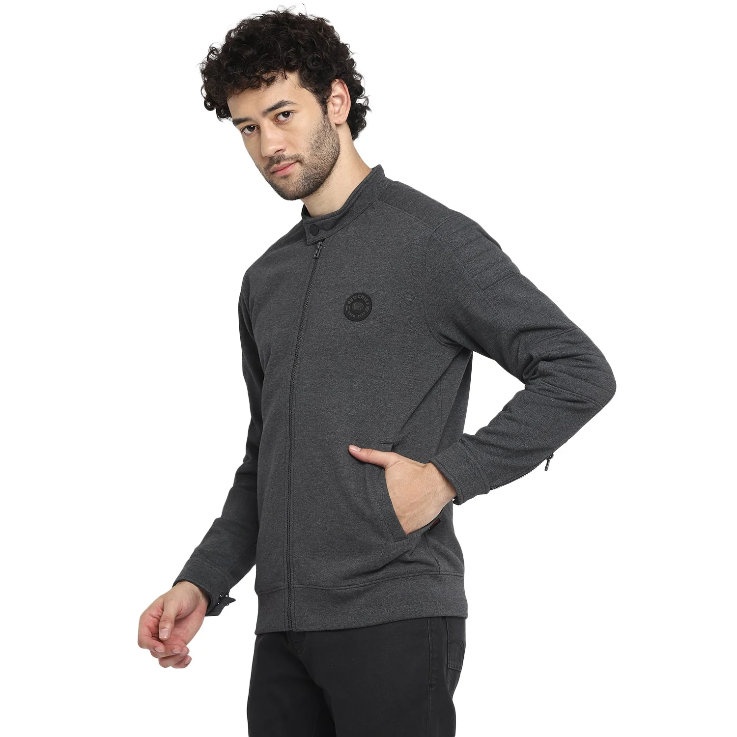 Red Chief Dark Gray Texture Sweatshirt for Men 8310183 993 - Image 10