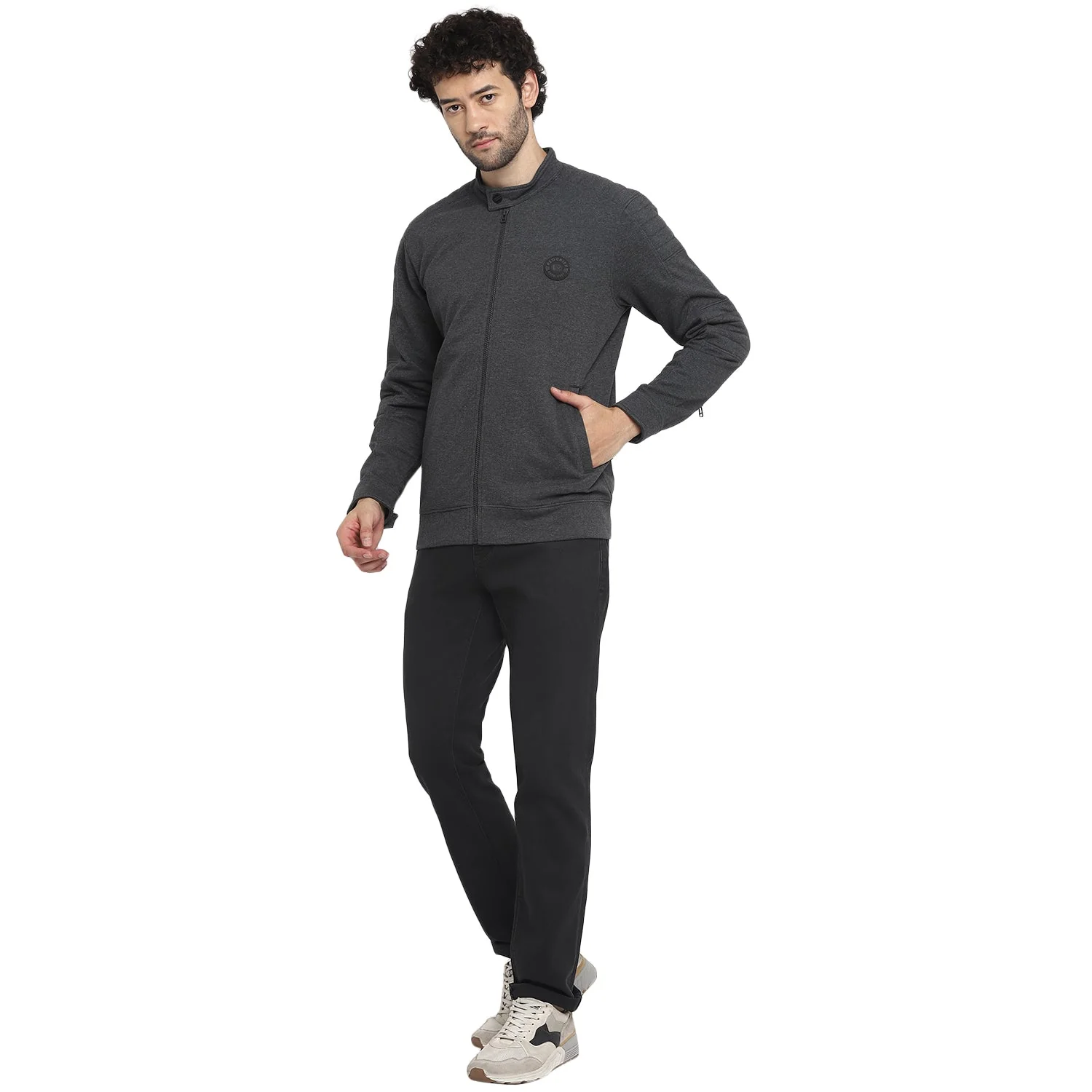 Red Chief Dark Gray Texture Sweatshirt for Men 8310183 993 - Image 8