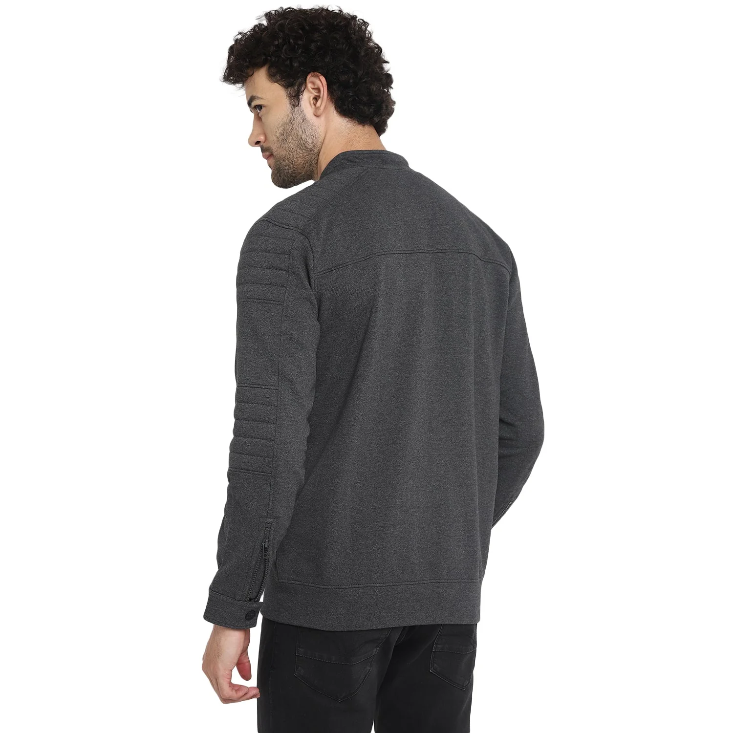 Red Chief Dark Gray Texture Sweatshirt for Men 8310183 993 - Image 9