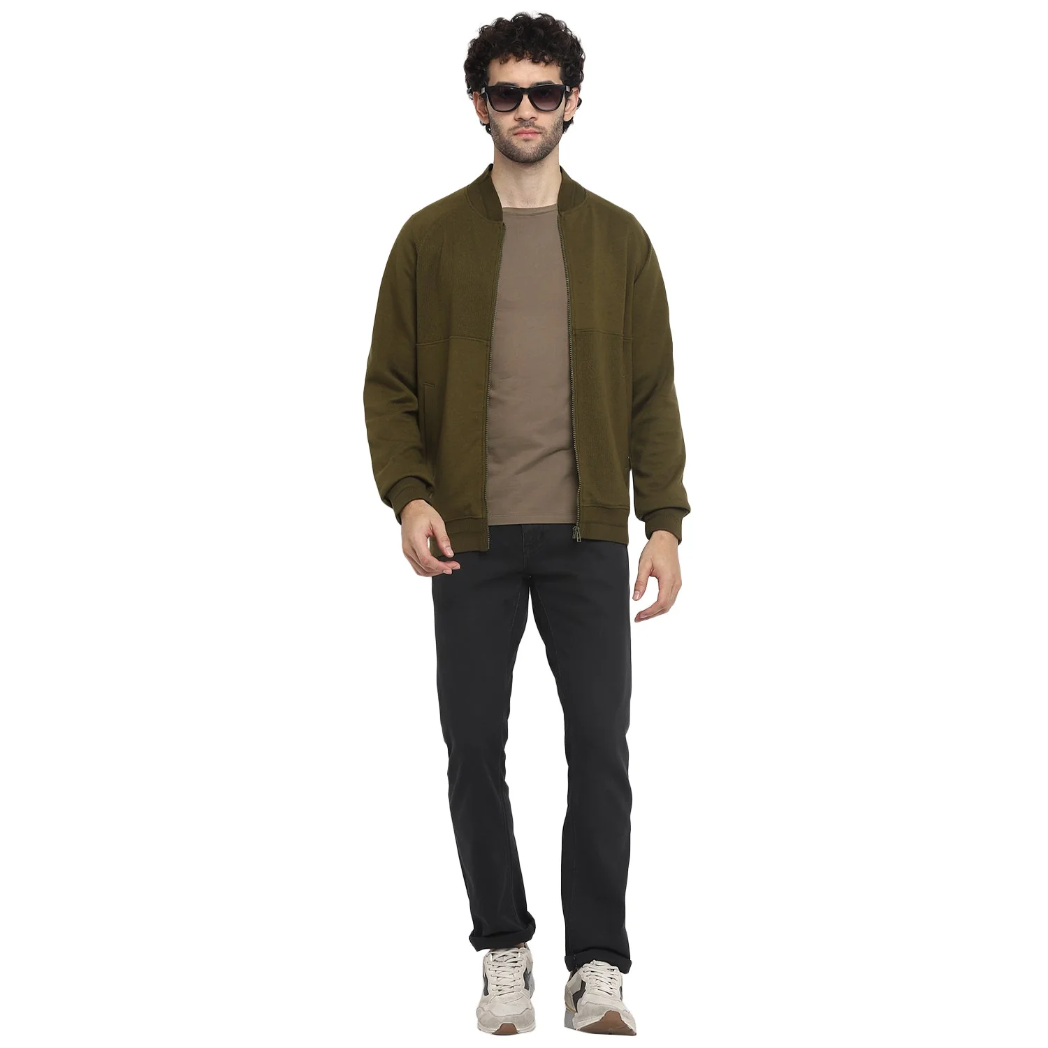 Red Chief Olive Texture Sweatshirt for Men 8310184 124 - Image 2