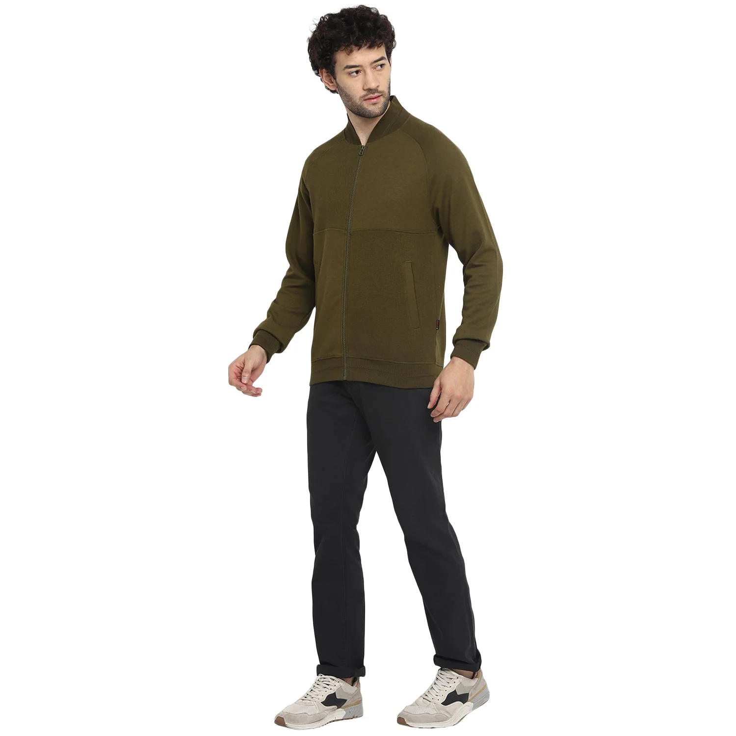 Red Chief Olive Texture Sweatshirt for Men 8310184 124 - Image 3