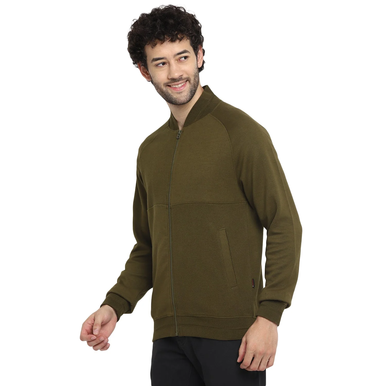 Red Chief Olive Texture Sweatshirt for Men 8310184 124 - Image 5