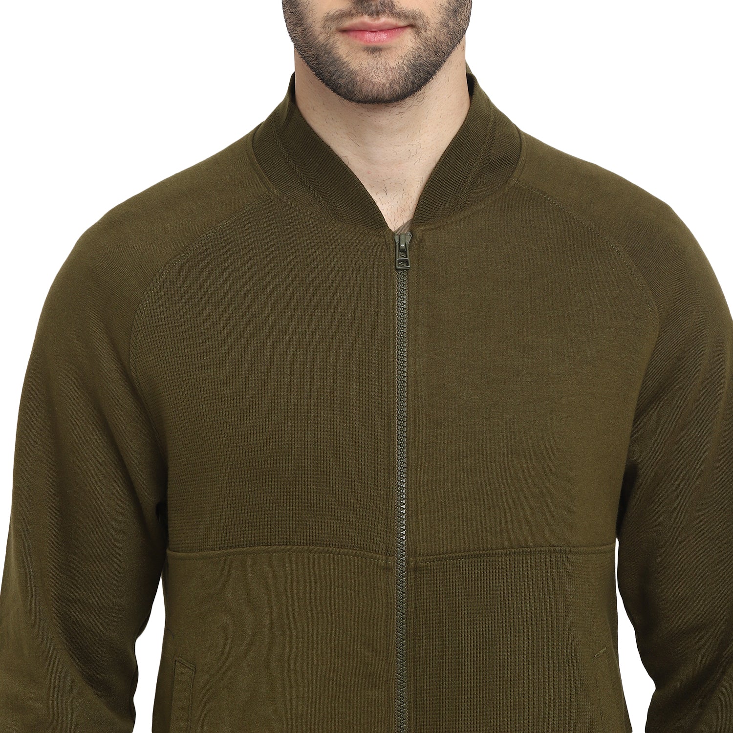 Red Chief Olive Texture Sweatshirt for Men 8310184 124 - Image 7