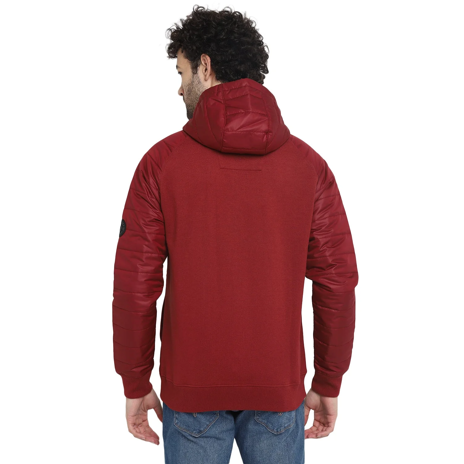 Red Chief Maroon Texture Sweatshirt for Men 8310185 376 - Image 4