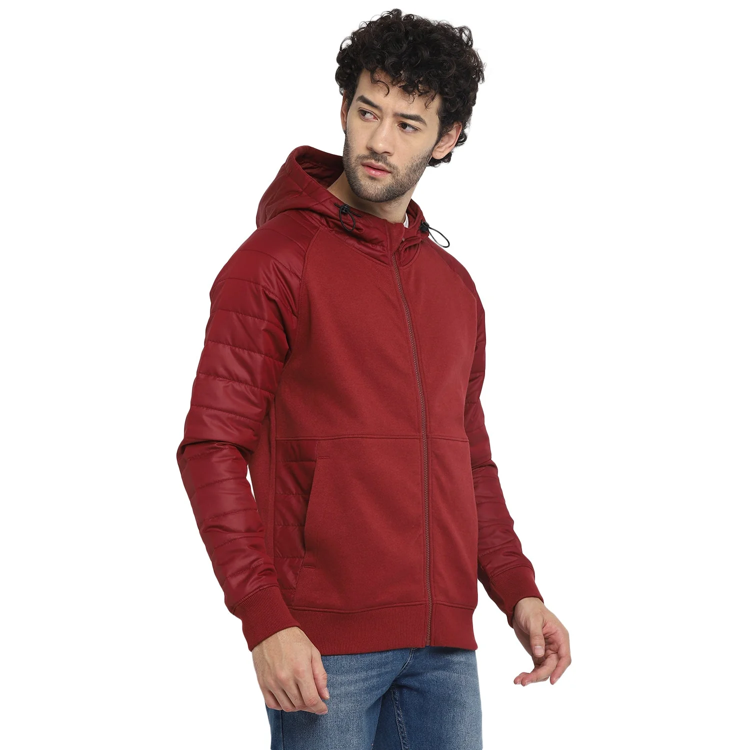 Red Chief Maroon Texture Sweatshirt for Men 8310185 376 - Image 6