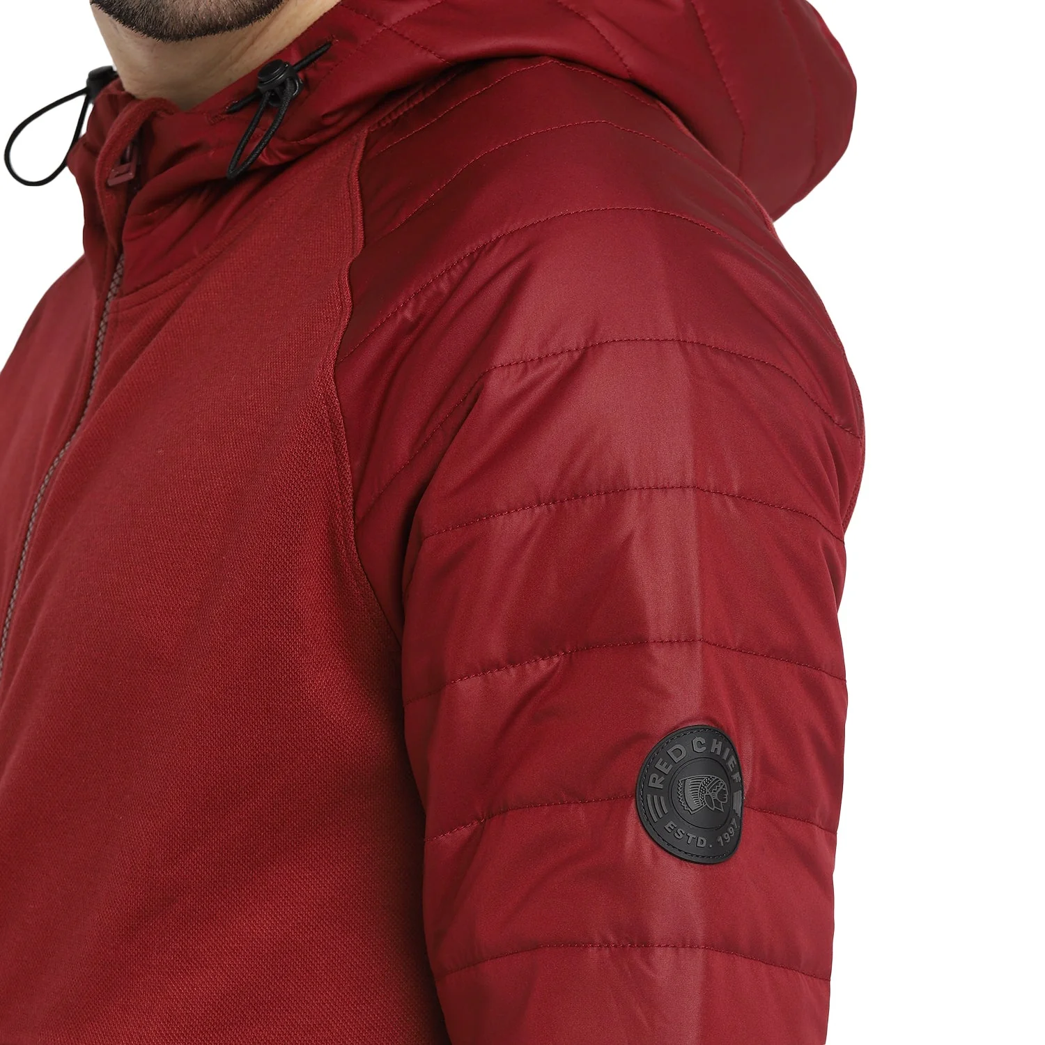 Red Chief Maroon Texture Sweatshirt for Men 8310185 376 - Image 8