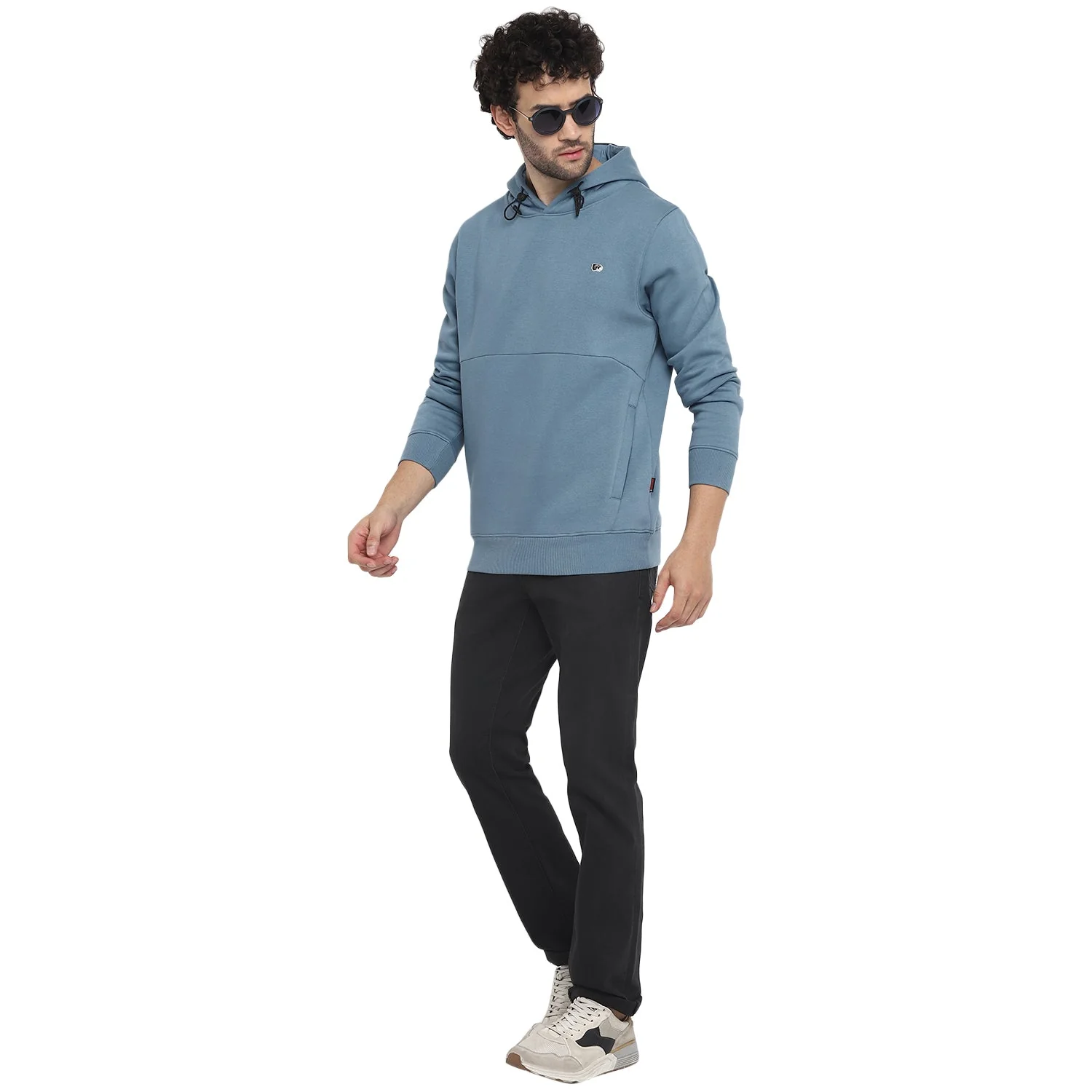 Red Chief Light Blue Solid Sweatshirt for Men 8310187 081 - Image 2