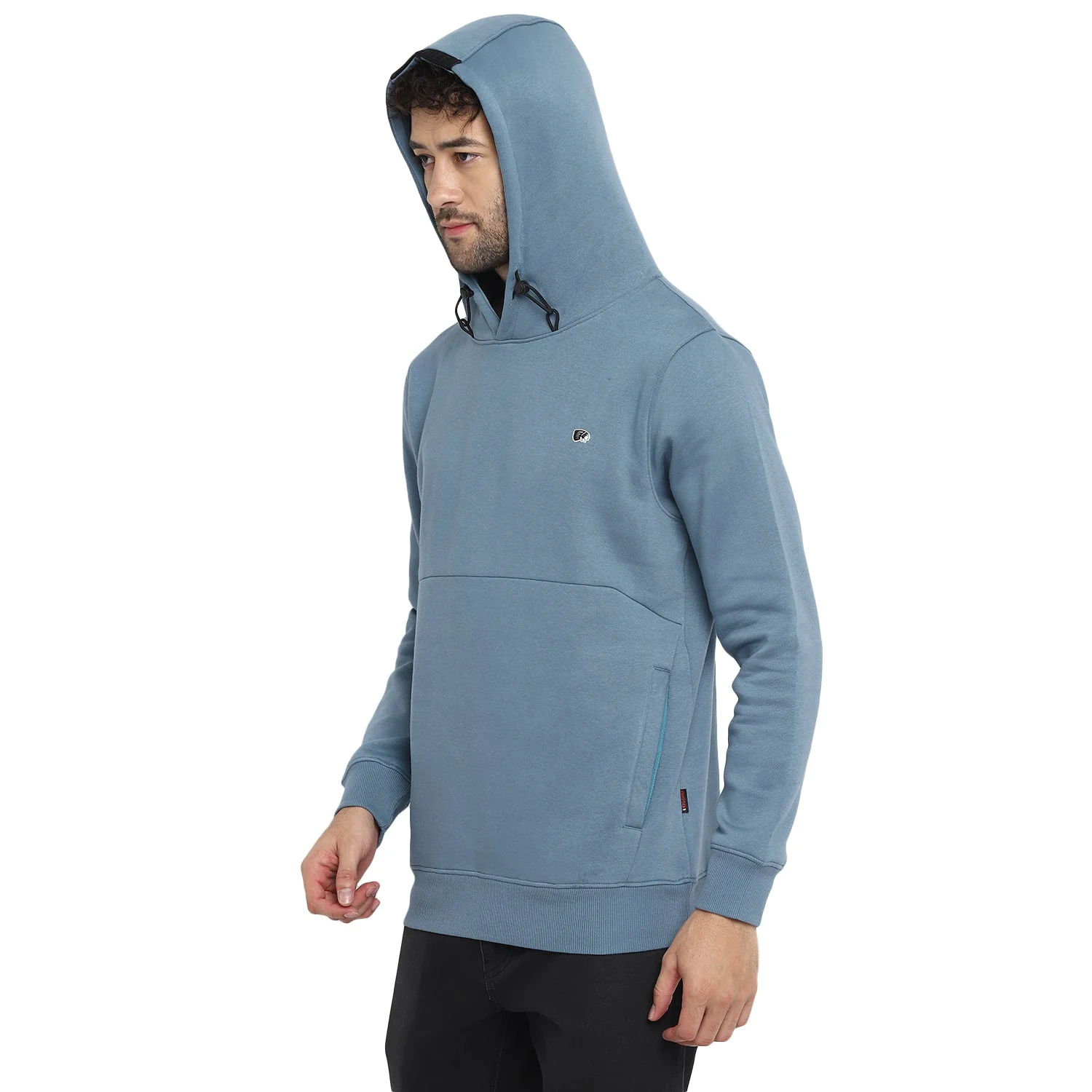 Red Chief Light Blue Solid Sweatshirt for Men 8310187 081 - Image 5