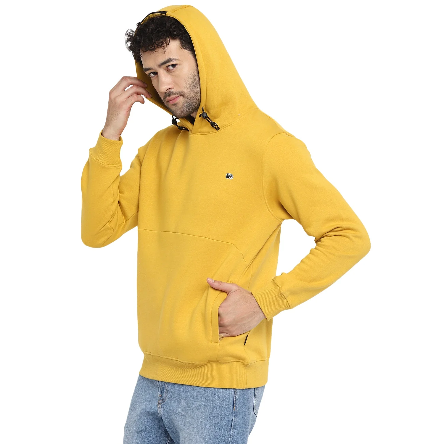Red Chief Mustard Solid Sweatshirt for Men 8310187 426 - Image 5