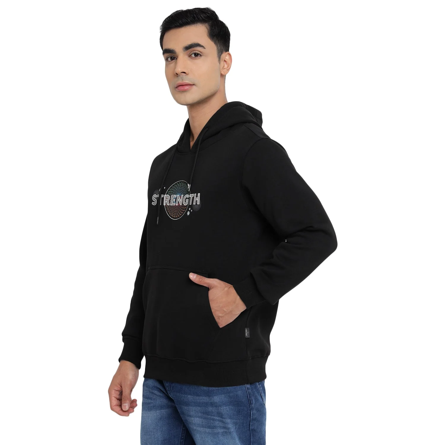 Red Chief Black Sweatshirt for Men 8310214 001 - Image 5