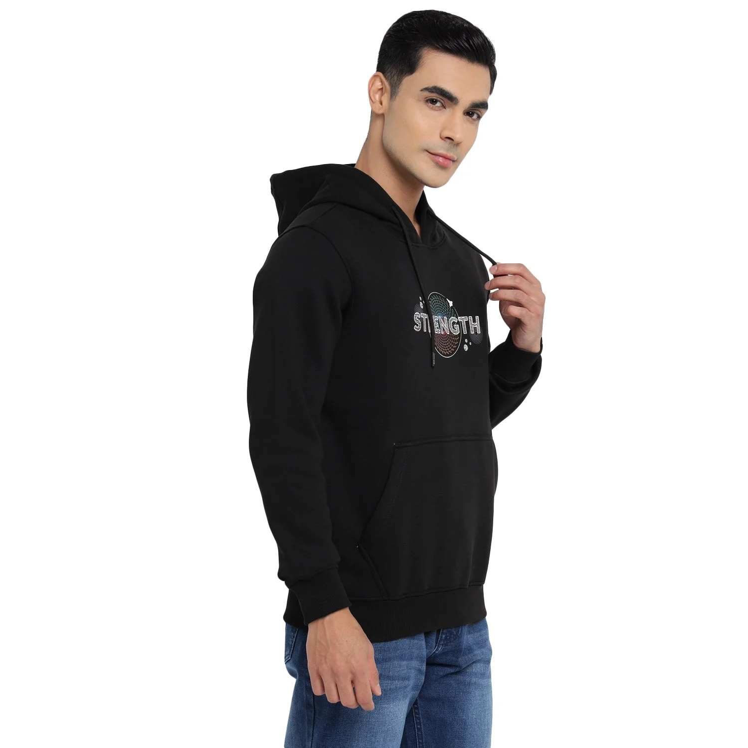 Red Chief Black Sweatshirt for Men 8310214 001 - Image 6