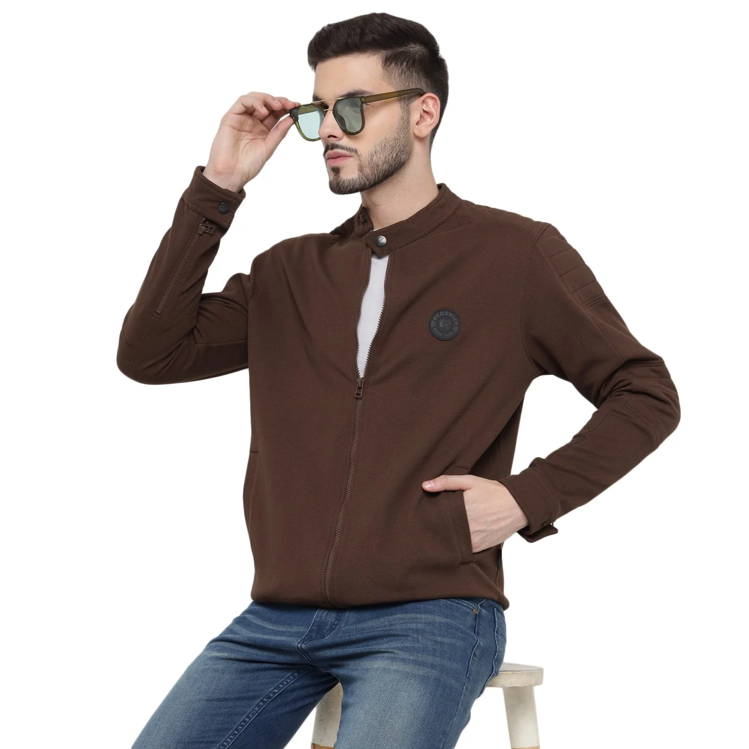 Red Chief Brown Sweatshirt for Men 8310216 003 - Image 5