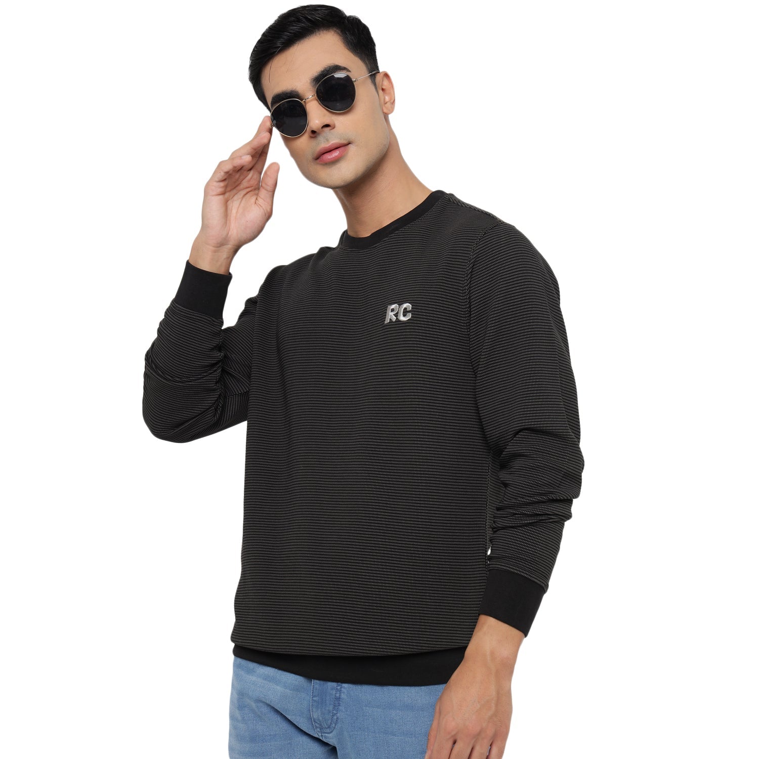 Red Chief Grey/Black Sweatshirt for Men 8310219 865 - Image 7