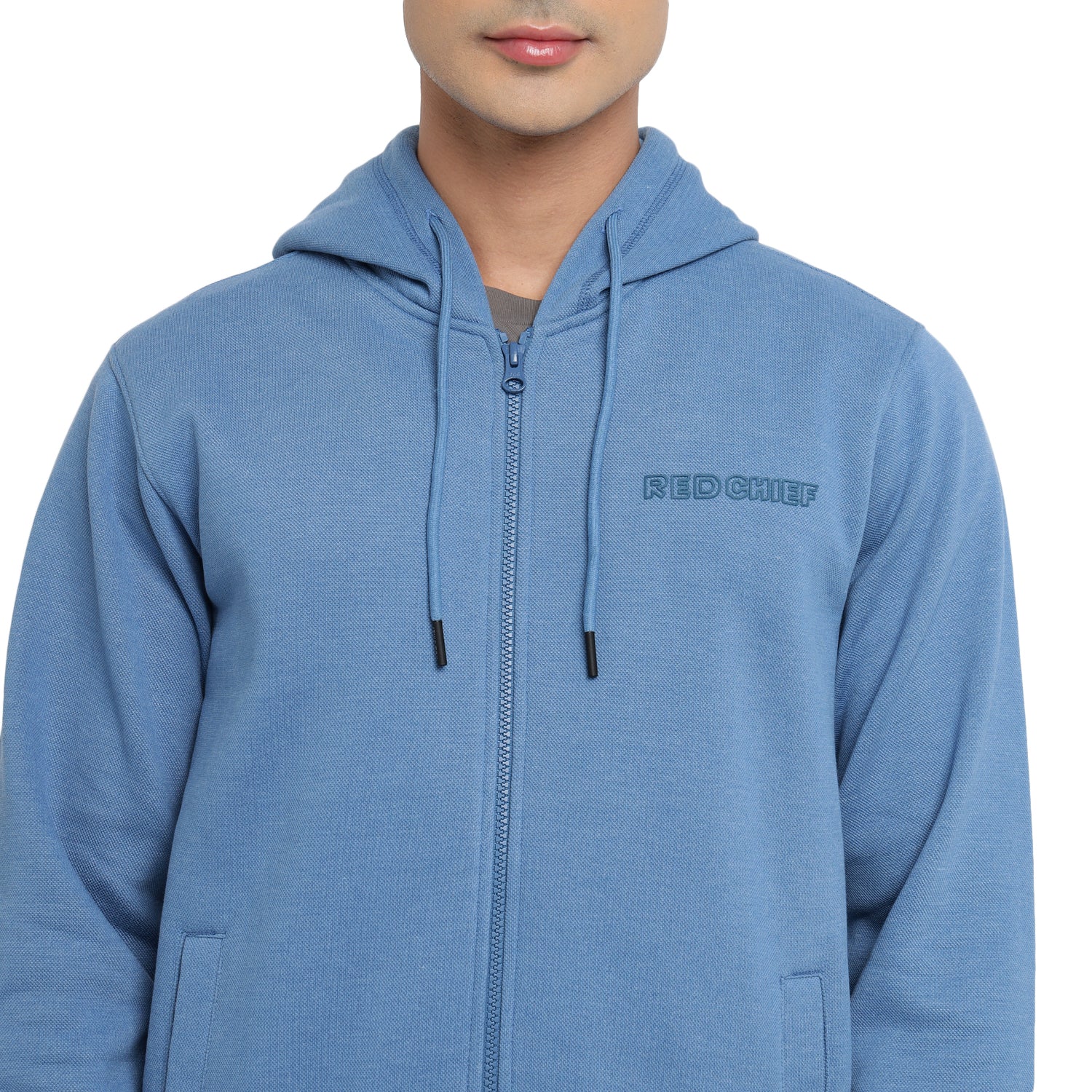 Red Chief Blue Melange Sweatshirt for Men 8310221 FG22 - Image 4