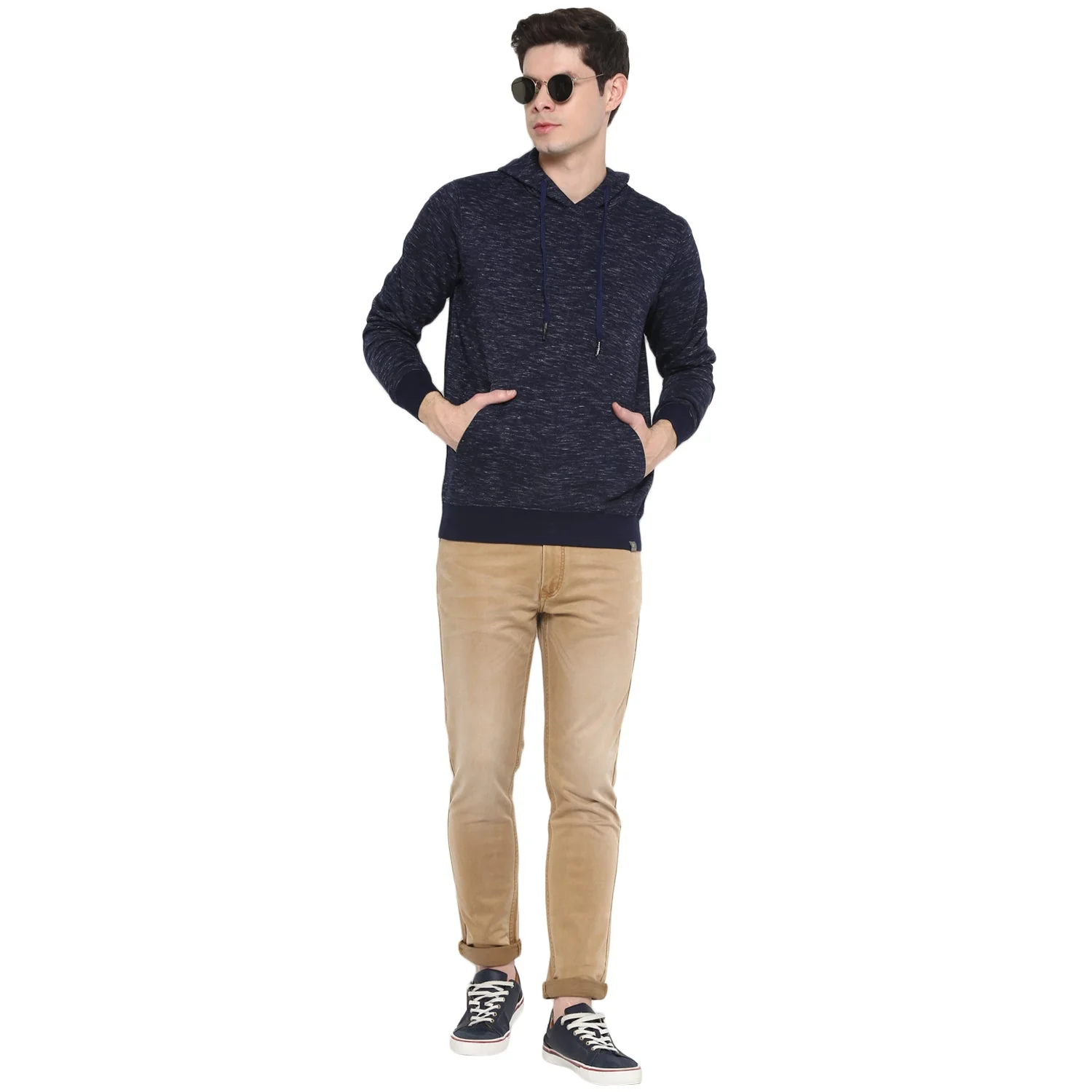Red Chief Blue Texture Sweatshirt for Men O8310007 002 - Image 3