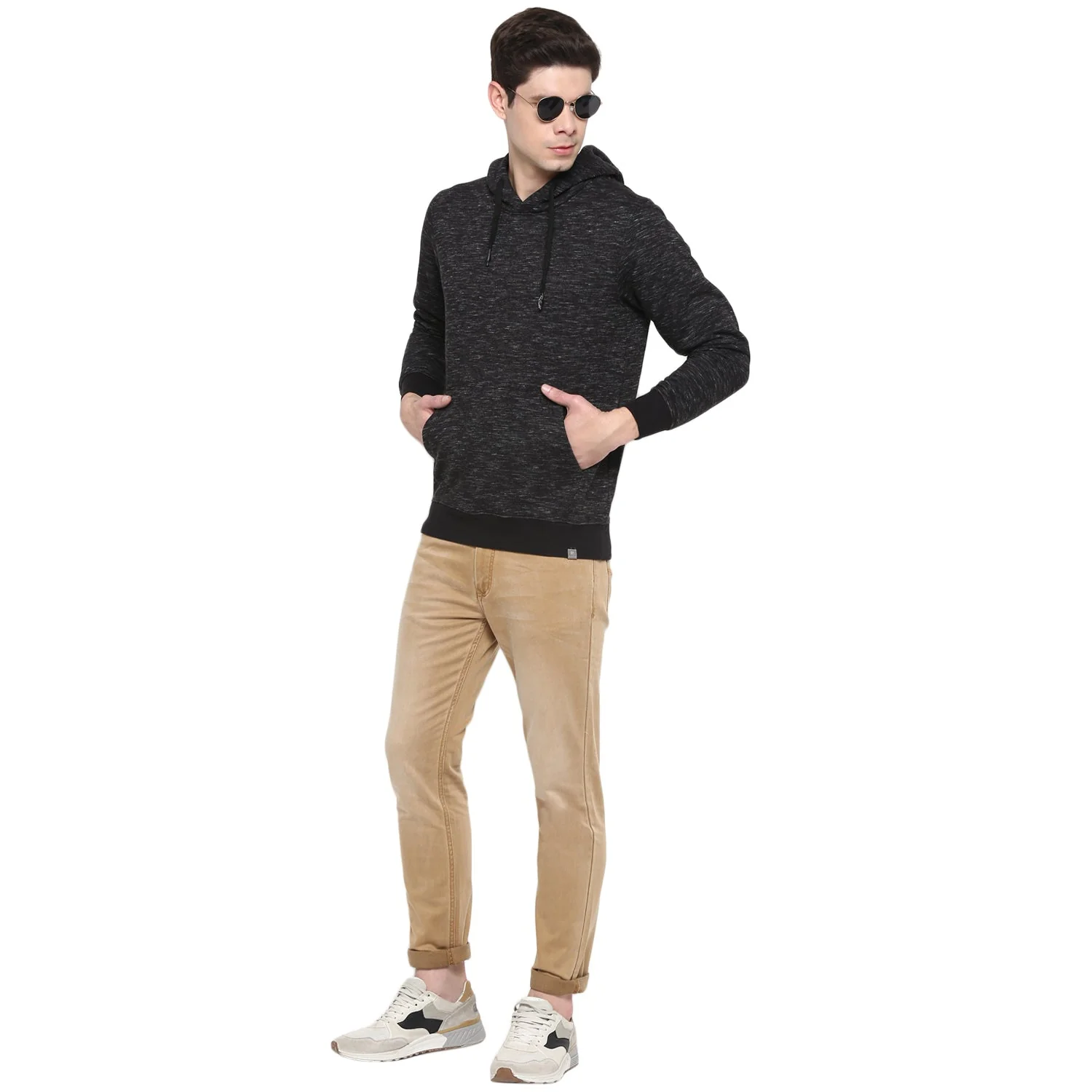 Red Chief Jet Black Texture Sweatshirt for Men O8310007 G0021 - Image 3