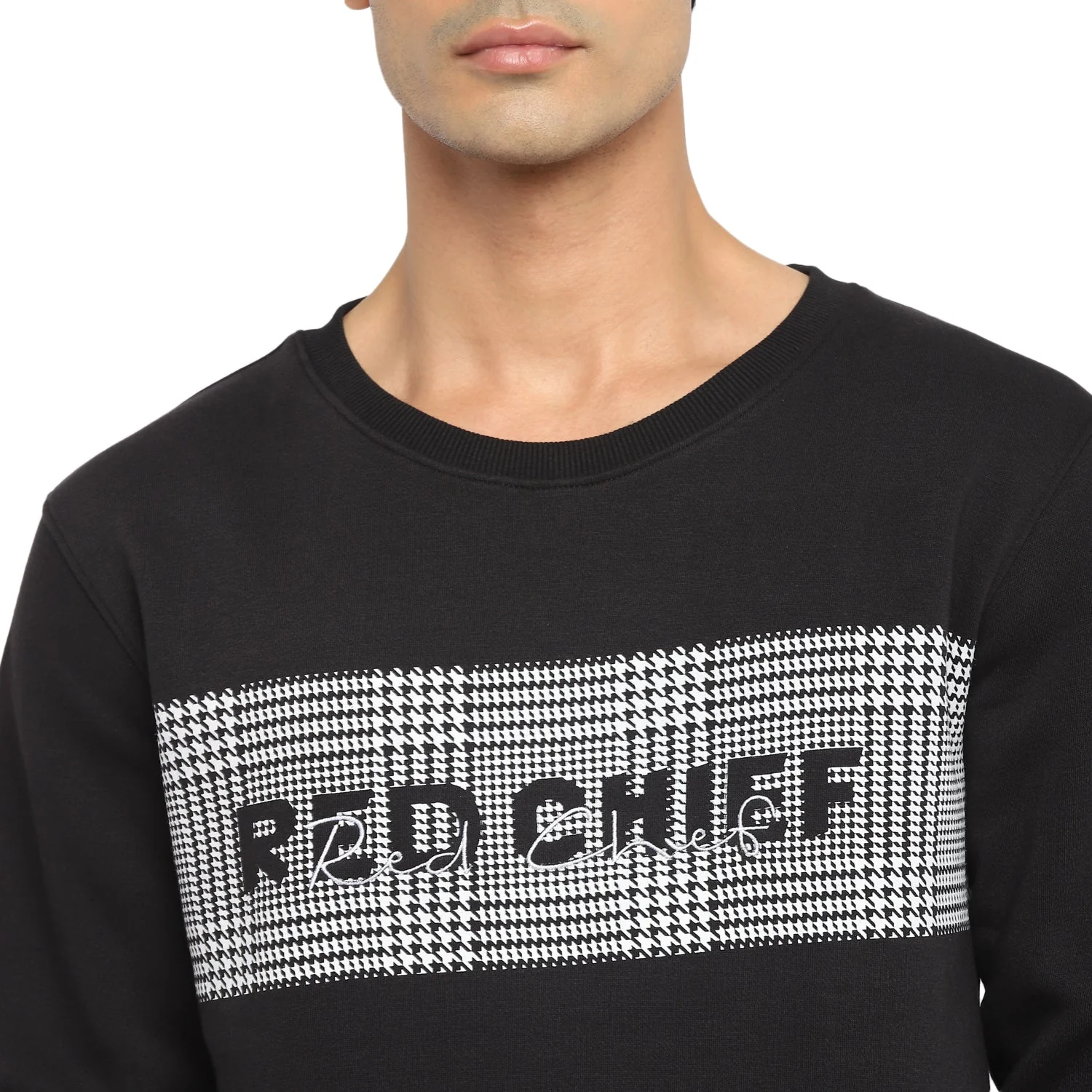 Red Chief Black Solid Sweatshirt for Men O8310019 001 - Image 7
