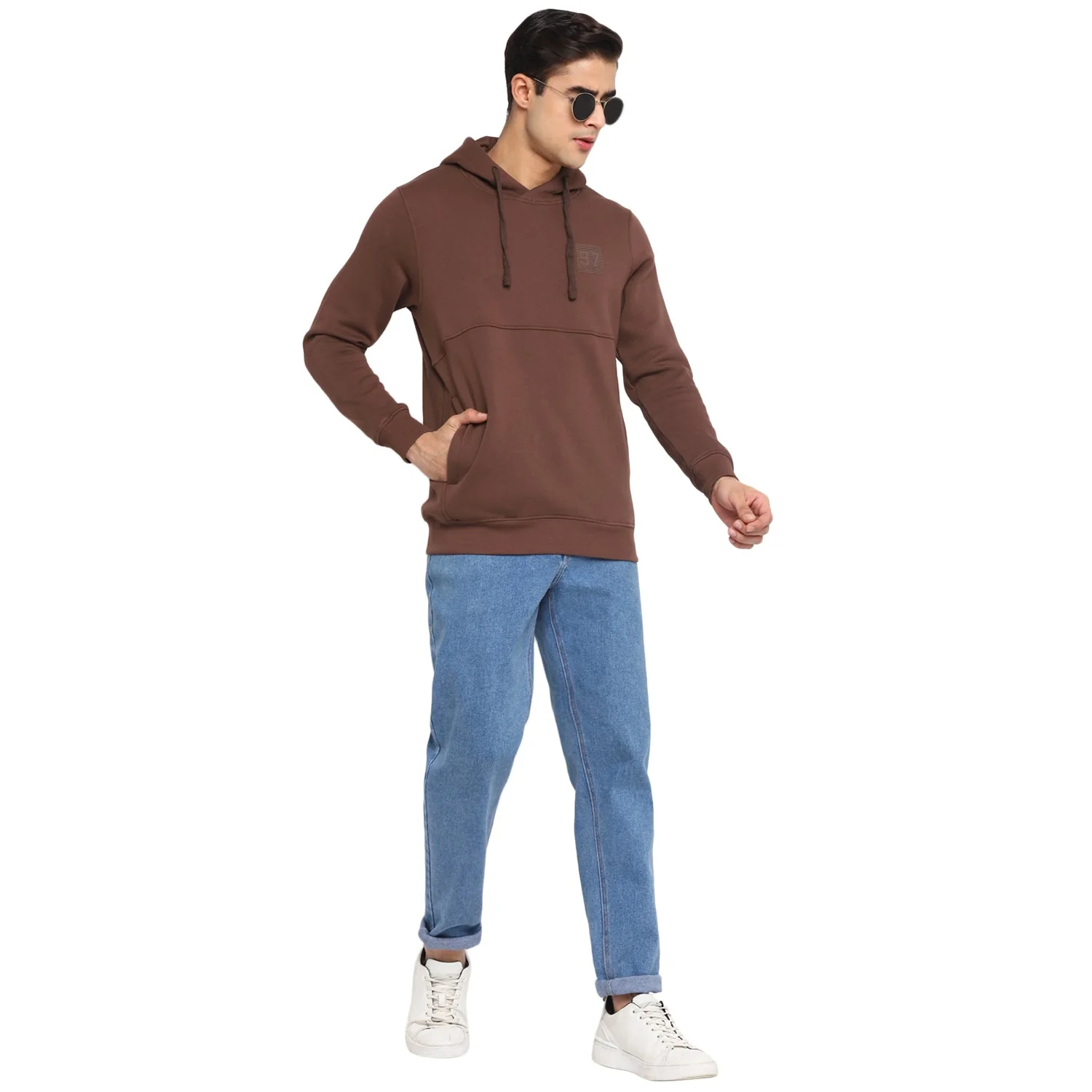Red Chief Brown Solid Sweatshirt for Men O8310020 003 - Image 2