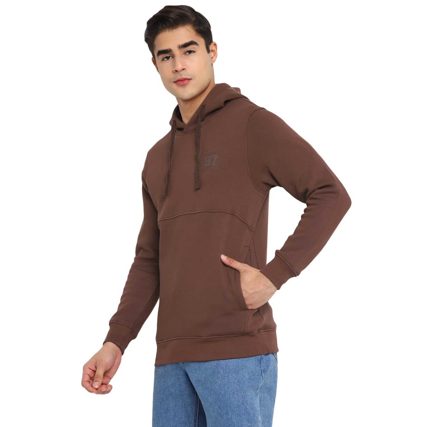 Red Chief Brown Solid Sweatshirt for Men O8310020 003 - Image 5