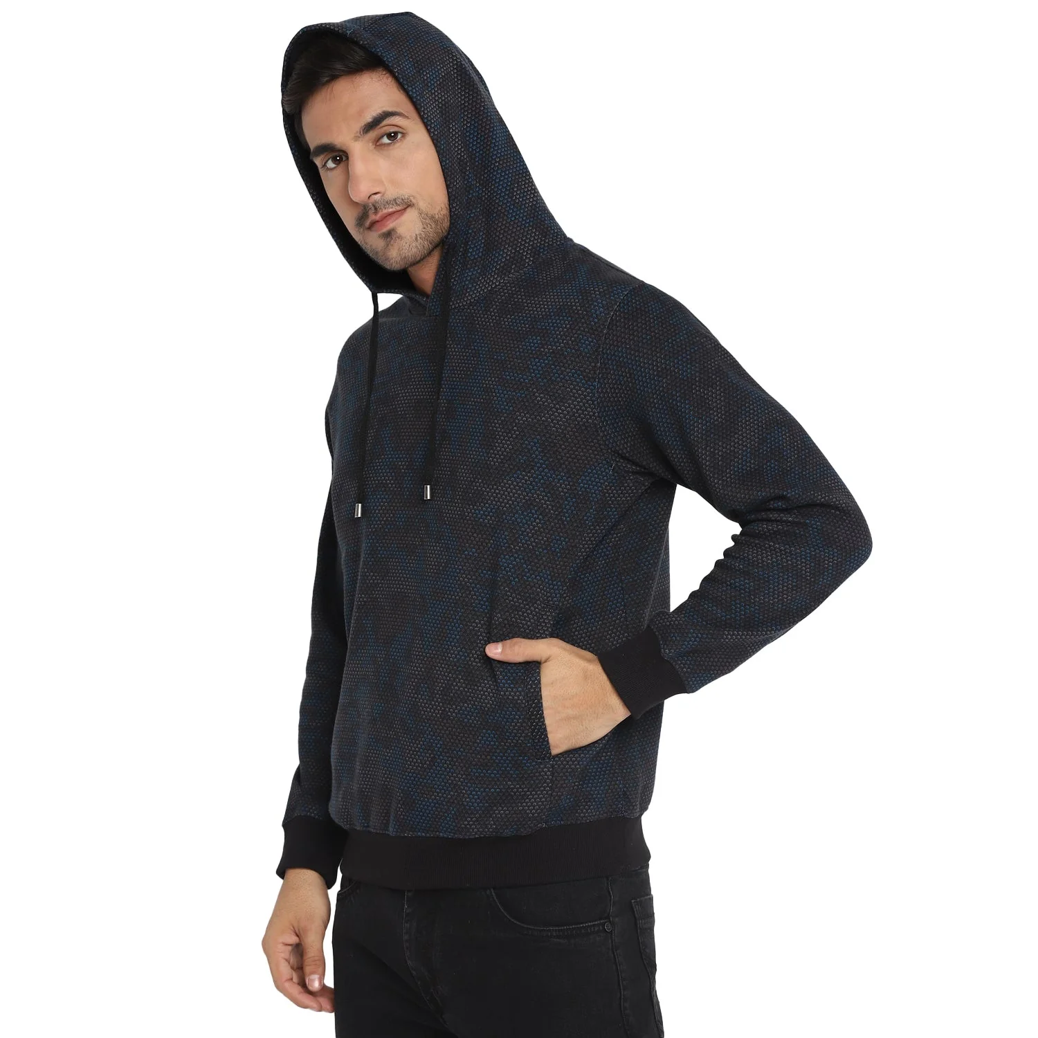 Red Chief Blue Solid Sweatshirt for Men O8310021 002 - Image 5