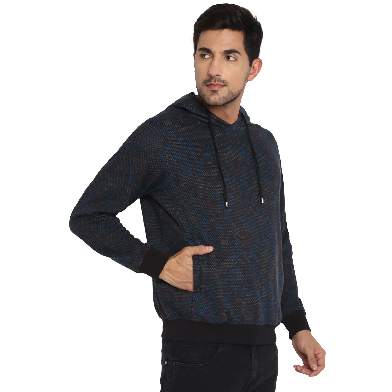 Red Chief Blue Solid Sweatshirt for Men O8310021 002 - Image 6