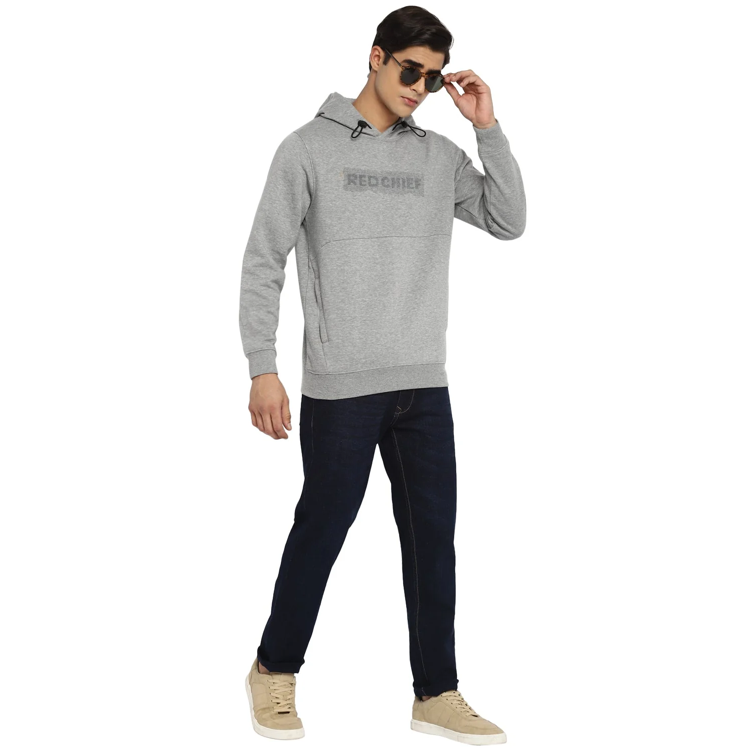 Red Chief Gray Solid Sweatshirt for Men O8310024 005 - Image 2