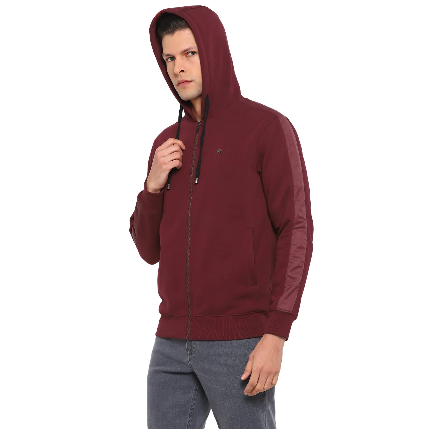 Red Chief Maroon Solid Sweatshirt for Men O8310025 376 - Image 5