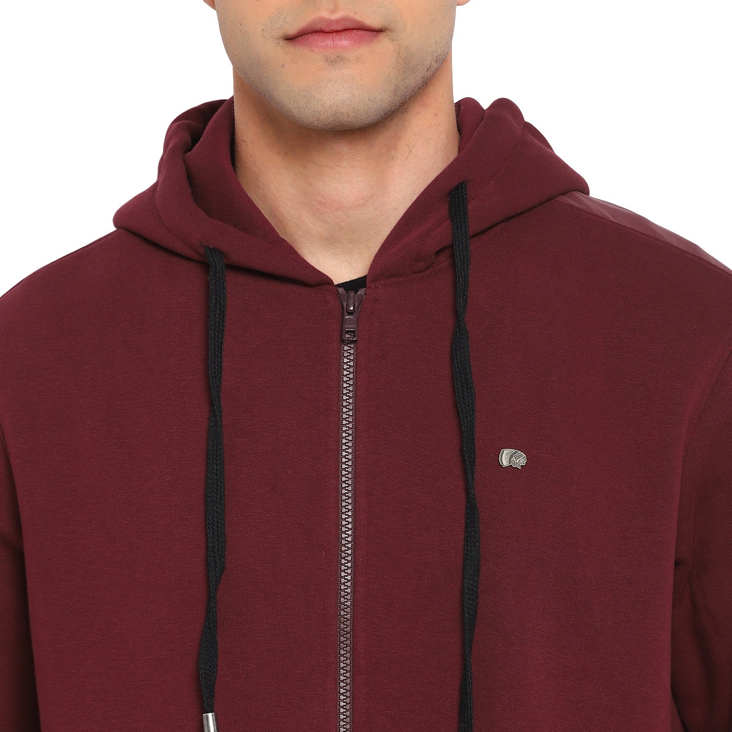 Red Chief Maroon Solid Sweatshirt for Men O8310025 376 - Image 7