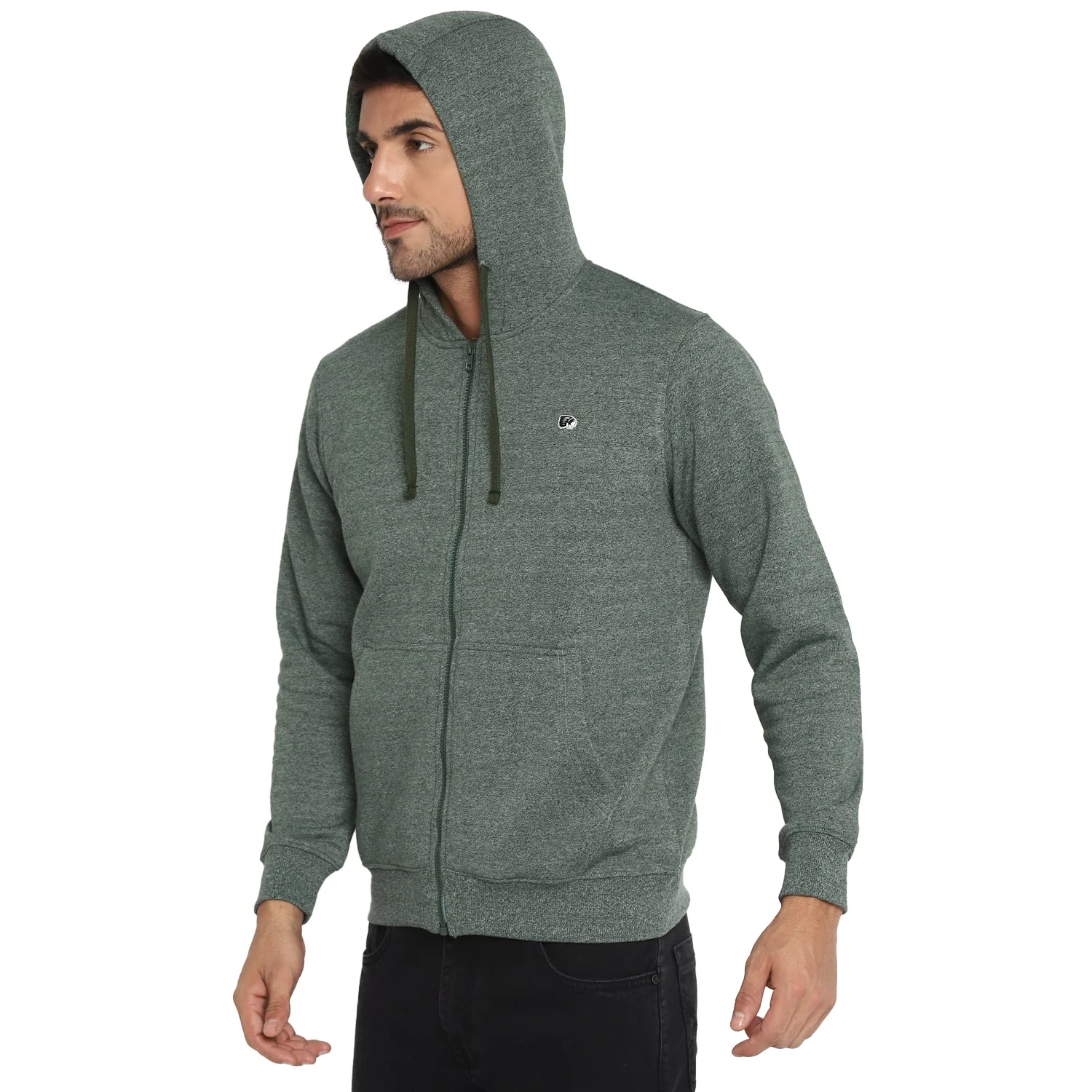 Red Chief Olive Texture Sweatshirt for Men O8310027 124 - Image 5
