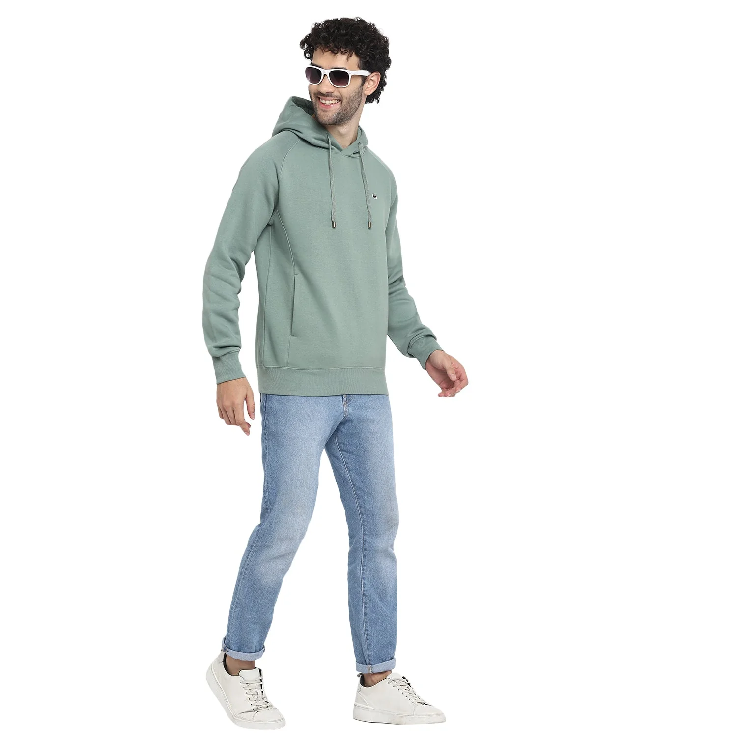 Red Chief Light Green Solid Sweatshirt for Men O8310046 024 - Image 3