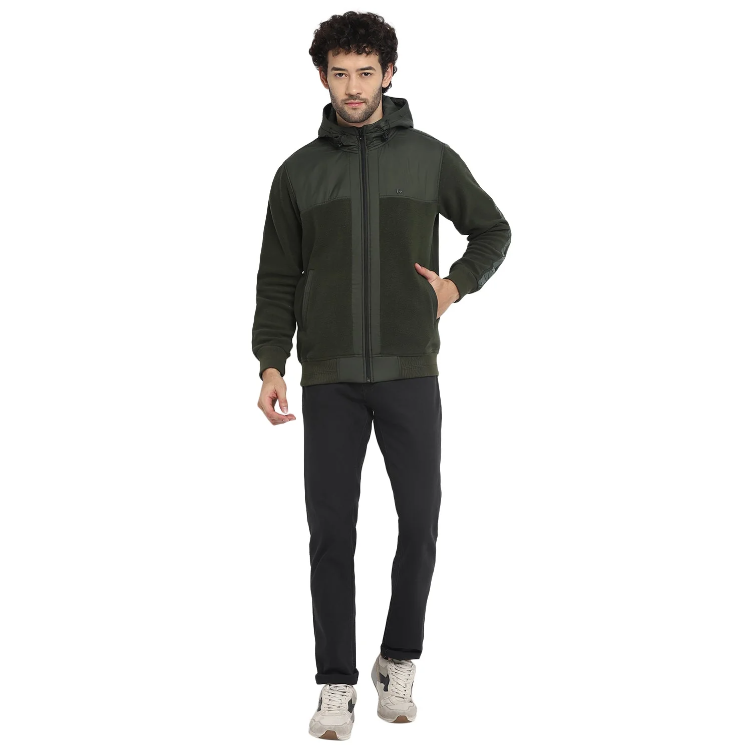 Red Chief Olive Texture Sweatshirt for Men O8310047 124 - Image 2