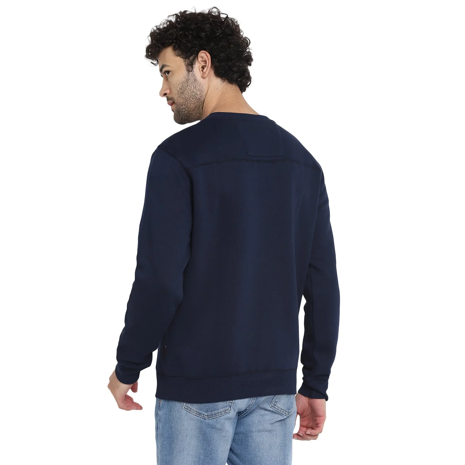Red Chief Navy Solid Sweatshirt for Men O8310048 156 - Image 4