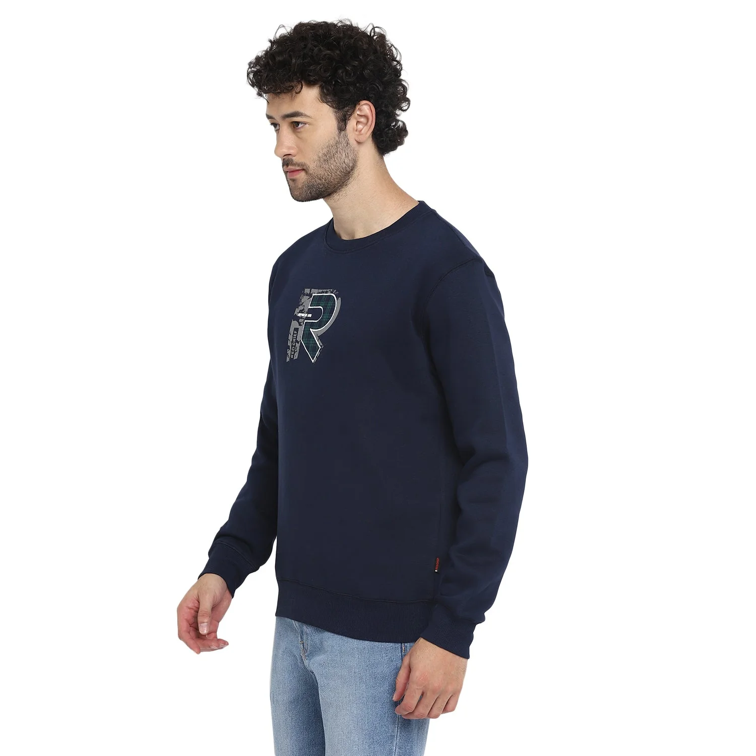 Red Chief Navy Solid Sweatshirt for Men O8310048 156 - Image 5