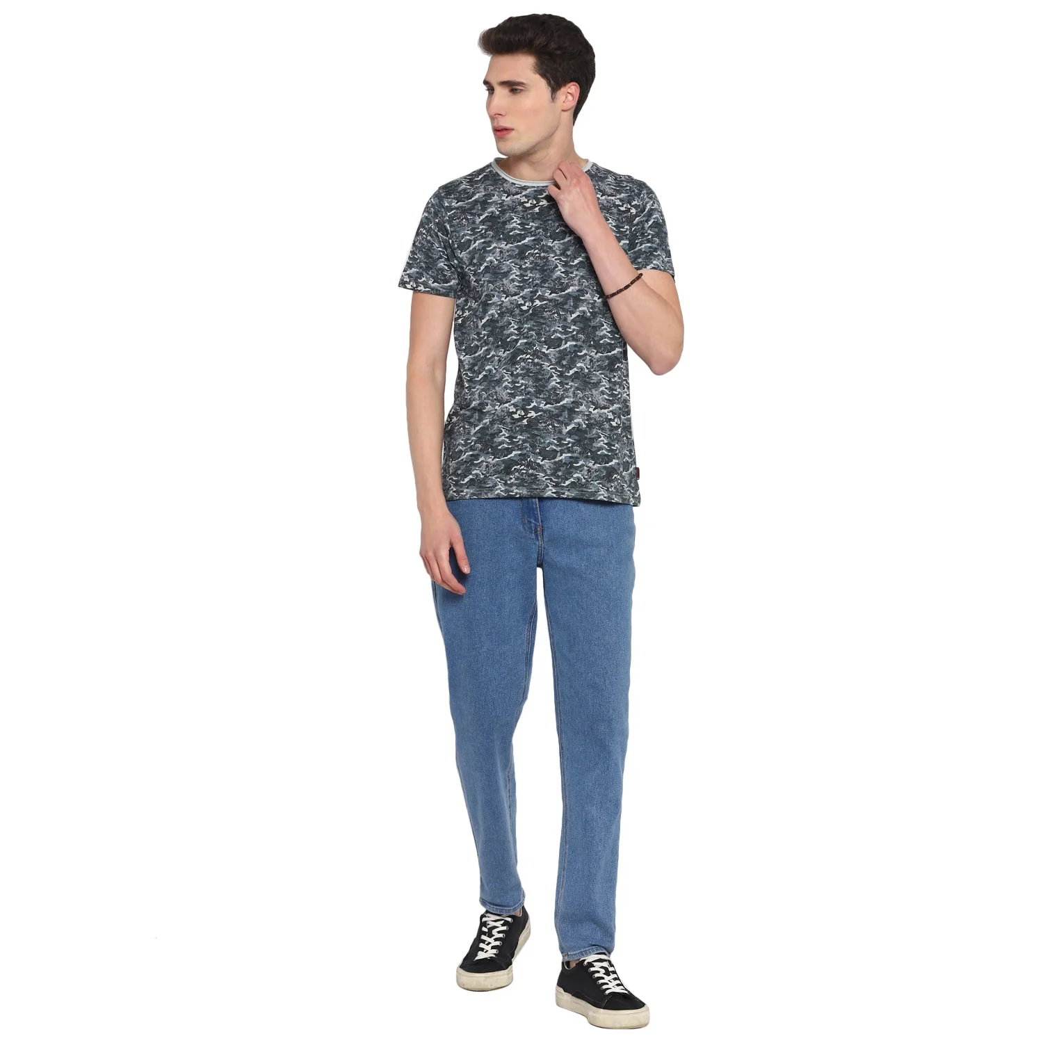 Red Chief Blue Camo T-Shirt for Men 8220250 002 - Image 2