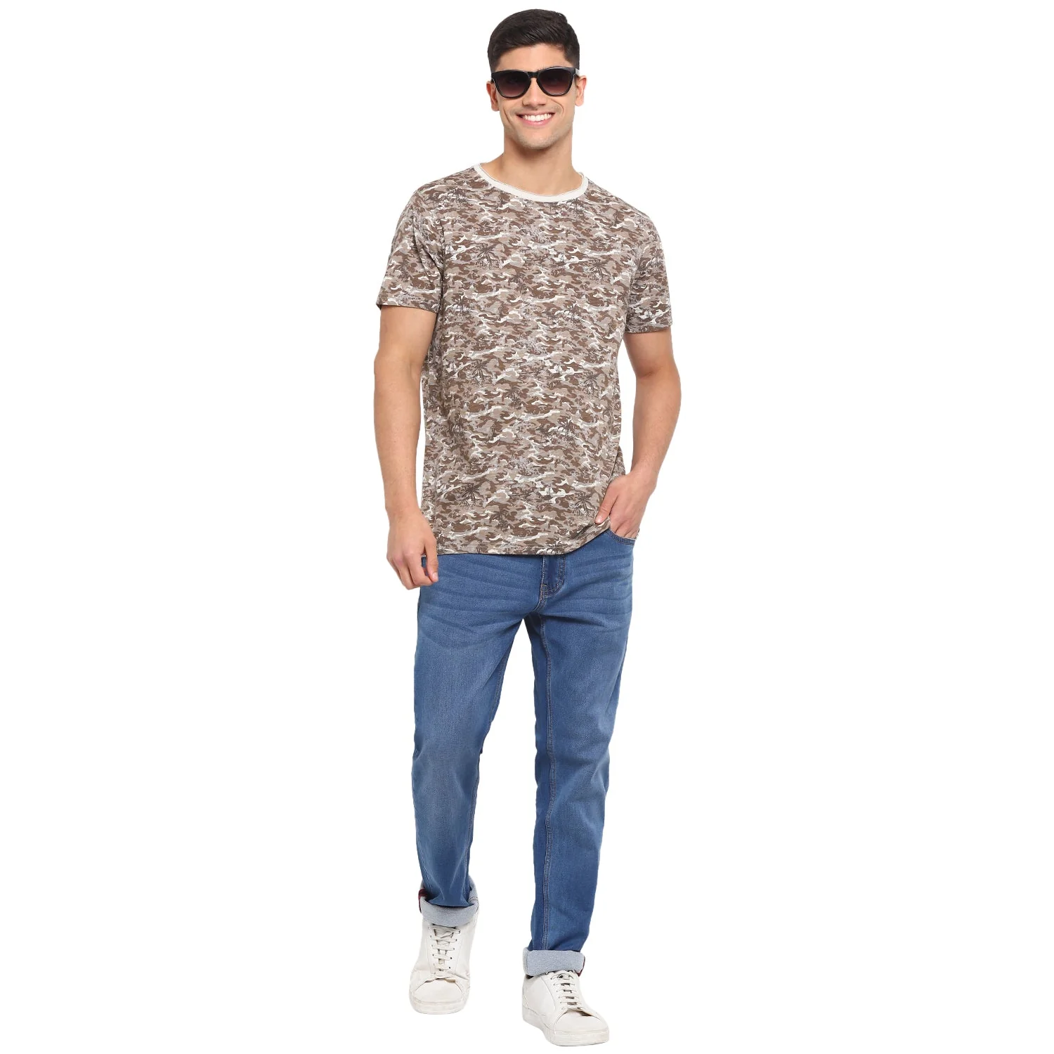 Red Chief Brown Camo T-Shirt for Men 8220250 003 - Image 4