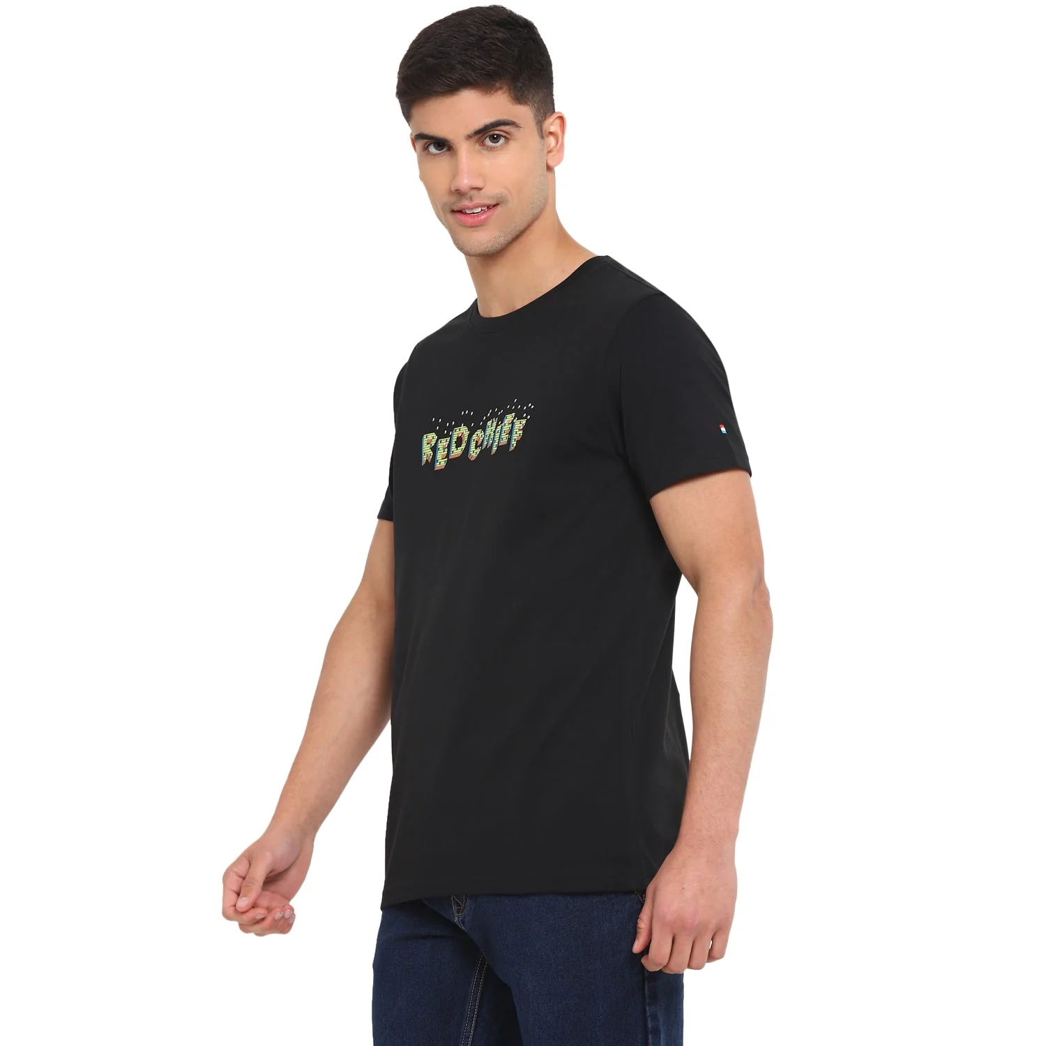 Red Chief Black Printed T-Shirt for Men O-8220035 001 - Image 5