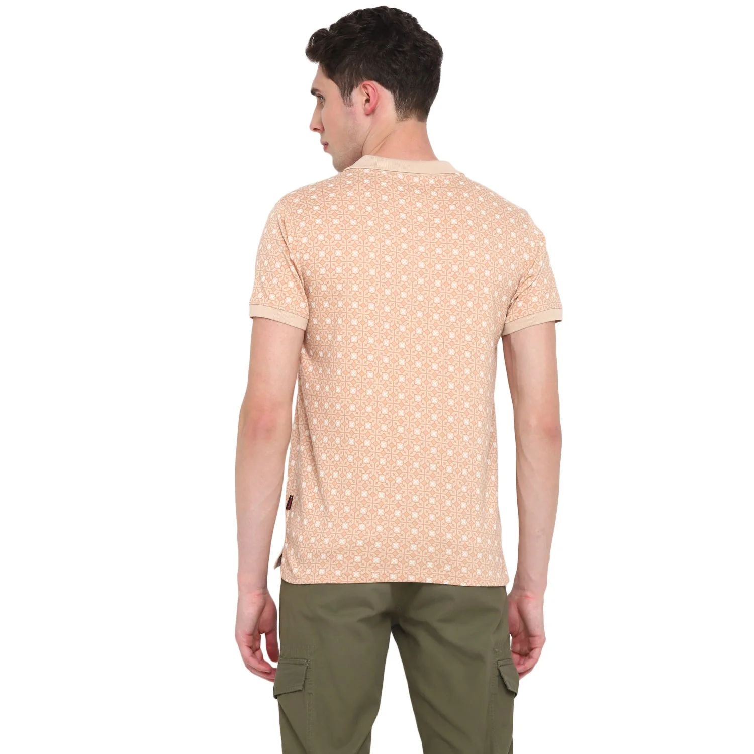 Red Chief Beige Aop Printed T-Shirt for Men O-8220038 026 - Image 4