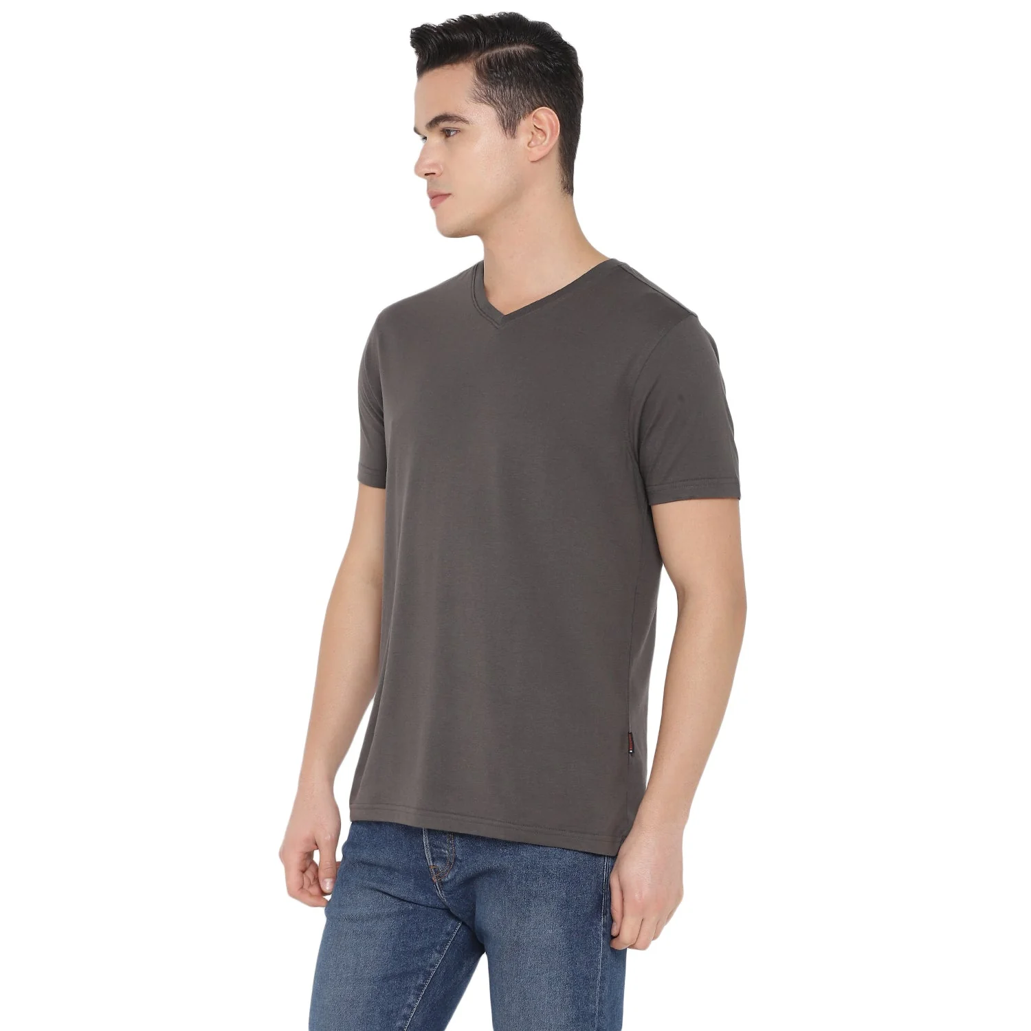 Red Chief Gray T-Shirt for Men O-8220052 005 - Image 5